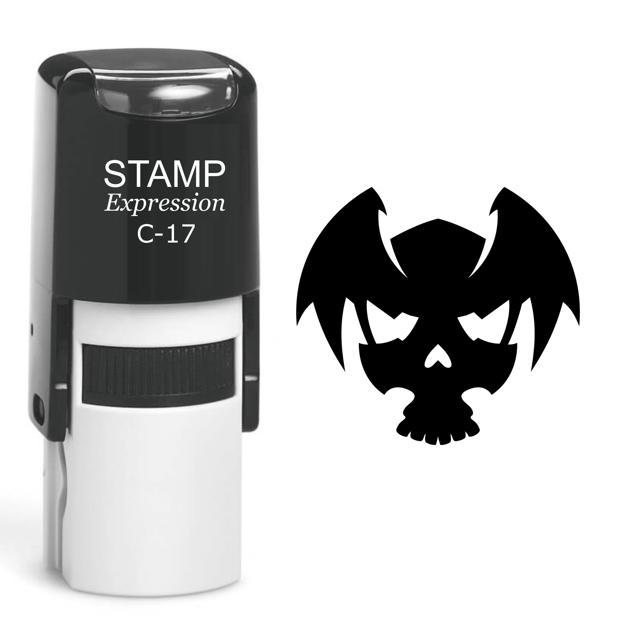 Skull Self Inking Rubber Stamp (SH-60443)