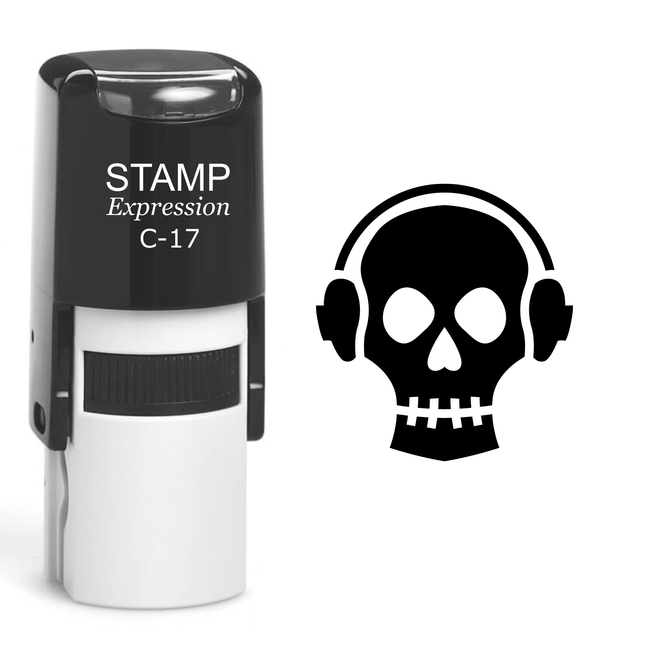 Skull Self Inking Rubber Stamp (SH-60444)