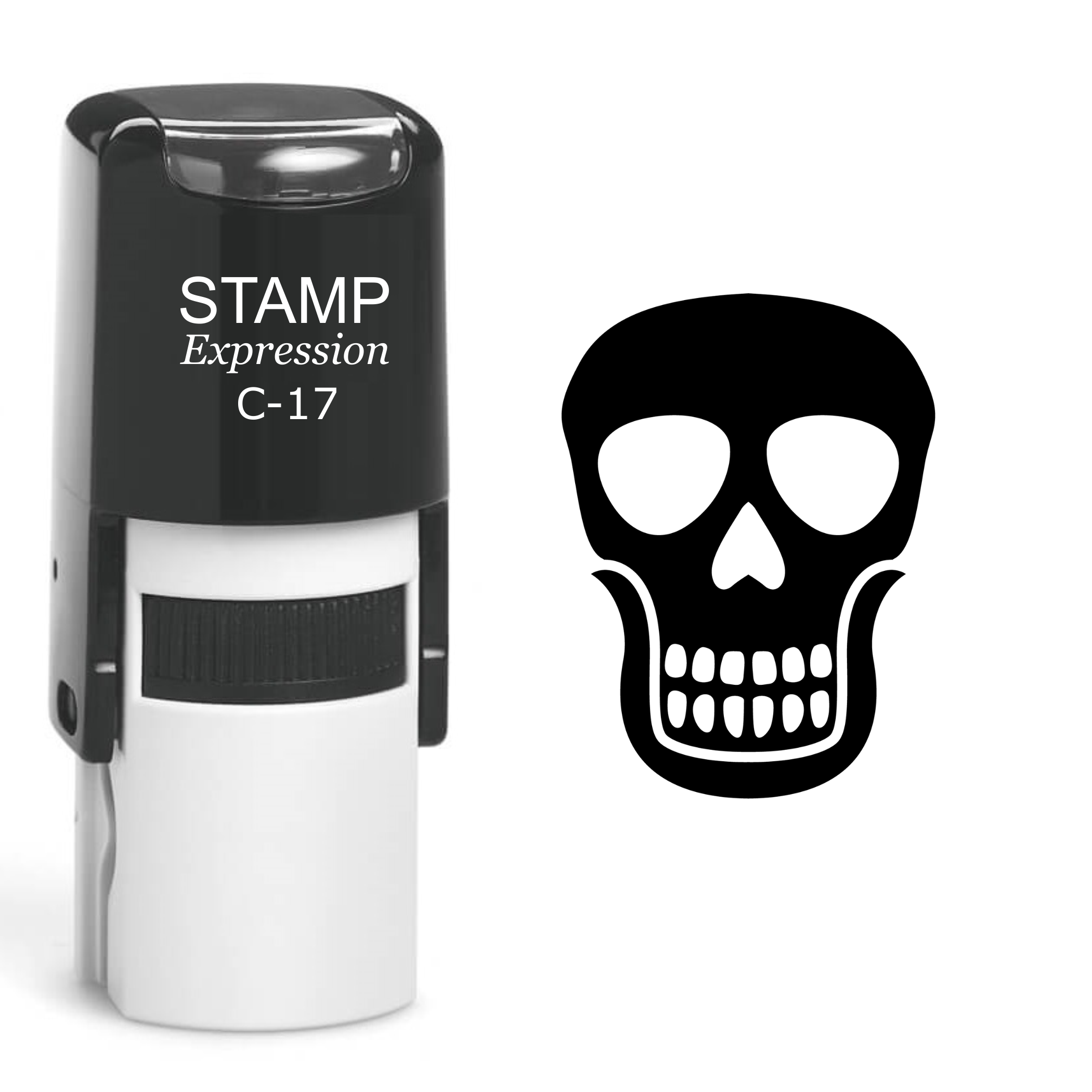 Skull Self Inking Rubber Stamp (SH-60447)