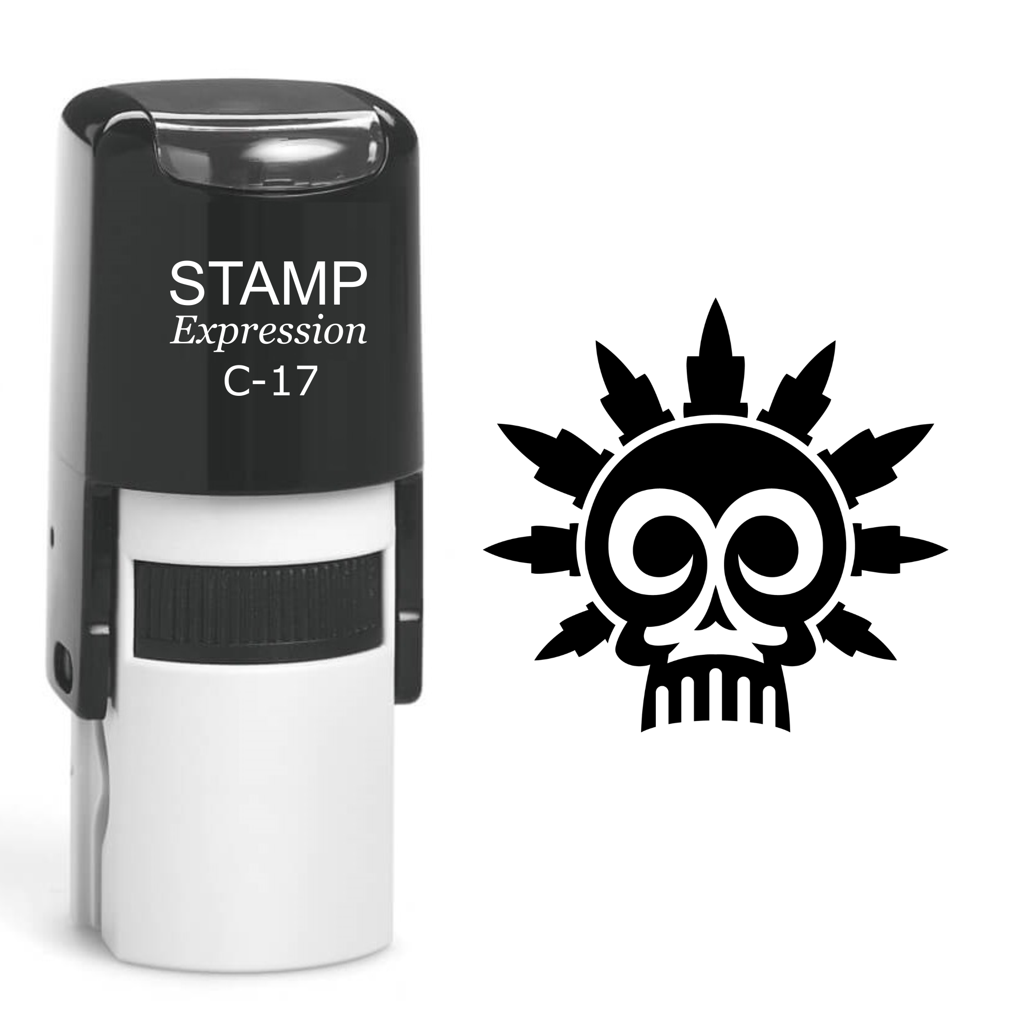 Skull Self Inking Rubber Stamp (SH-60448)