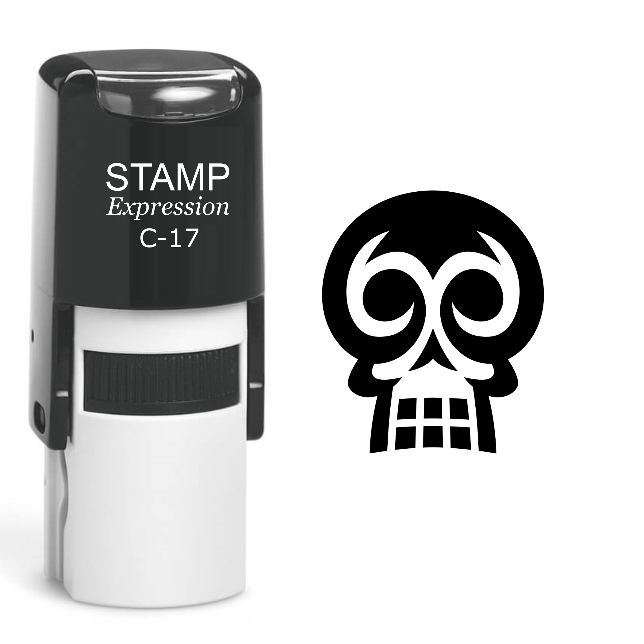 Skull Self Inking Rubber Stamp (SH-60449)