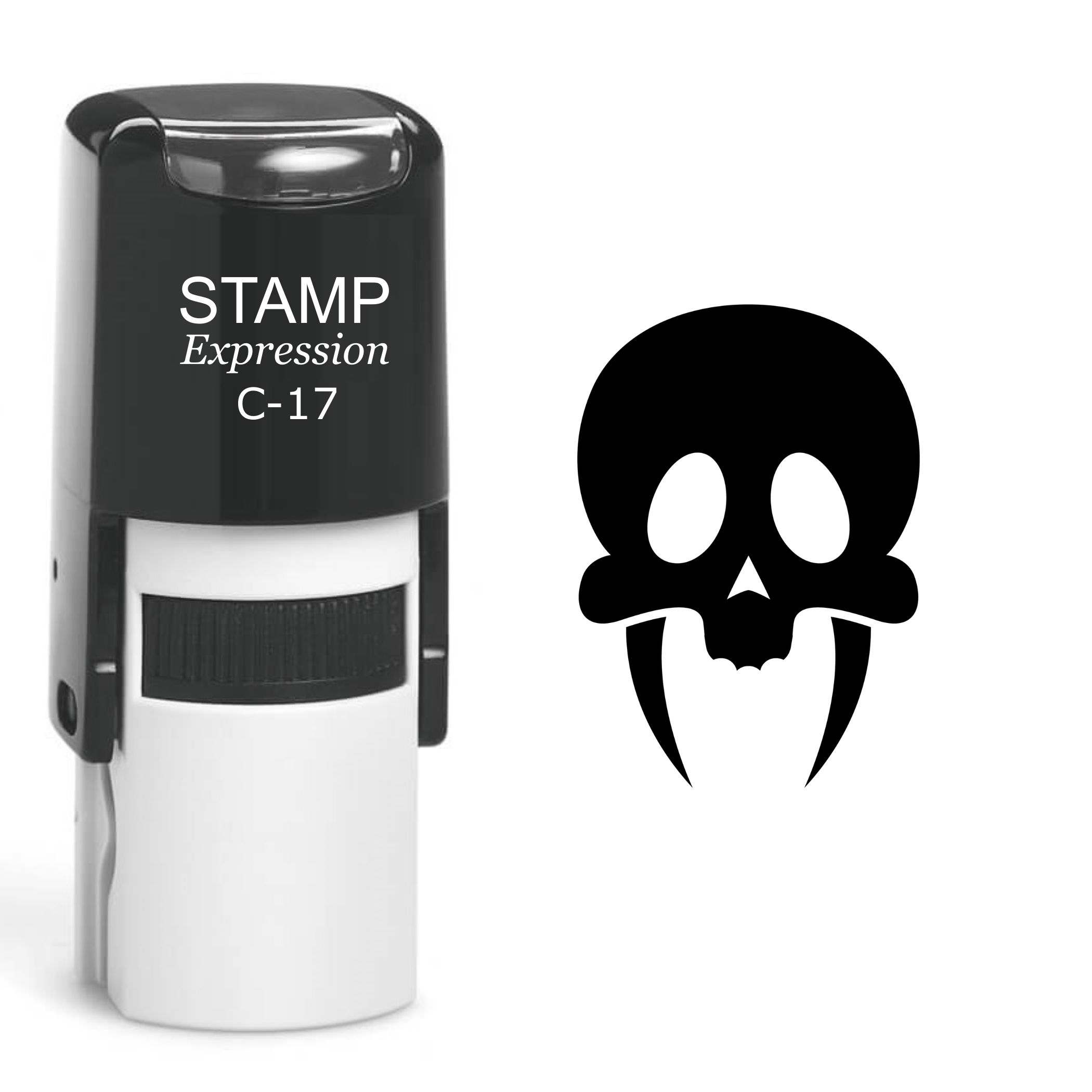 Skull Self Inking Rubber Stamp (SH-60452)