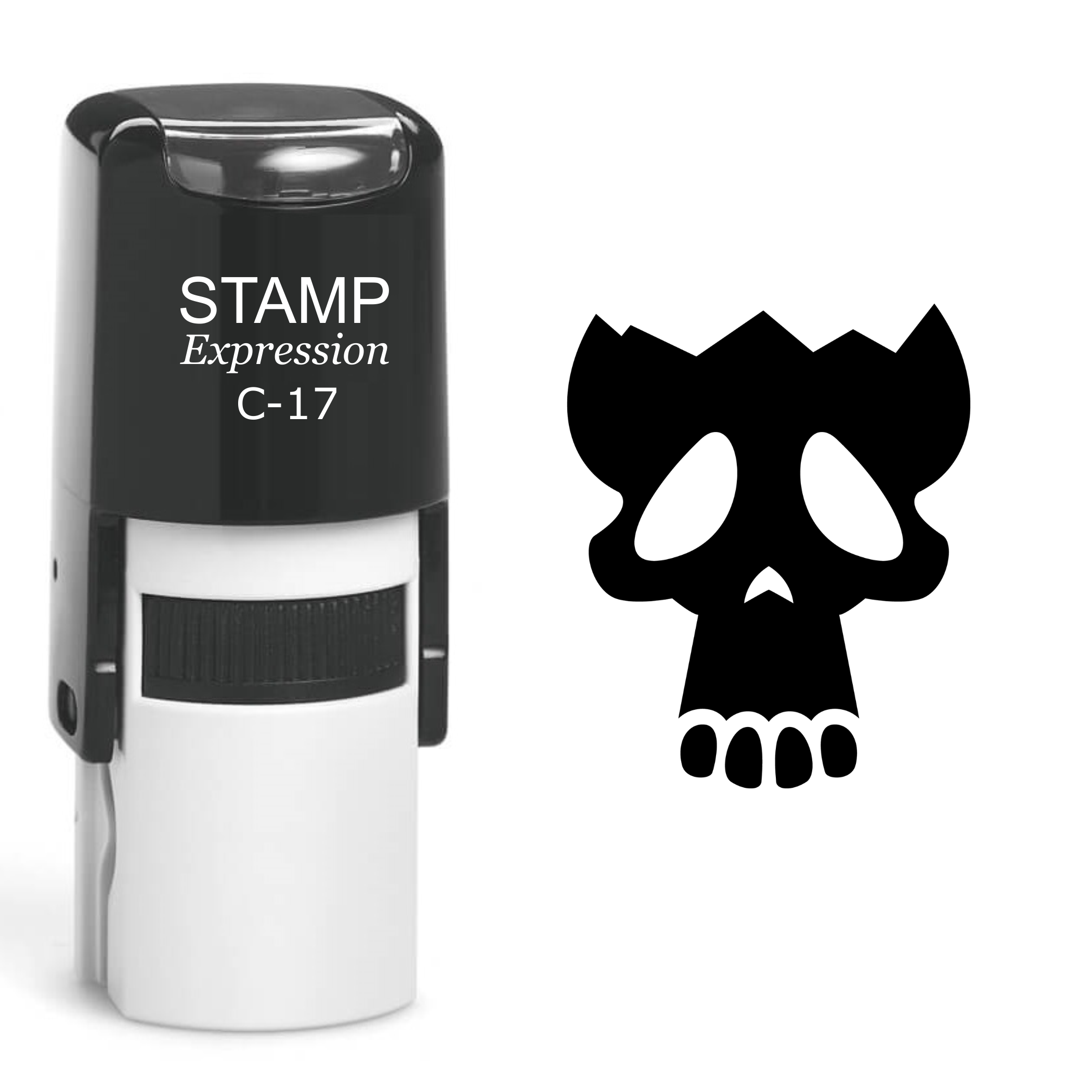 Skull Self Inking Rubber Stamp (SH-60459)