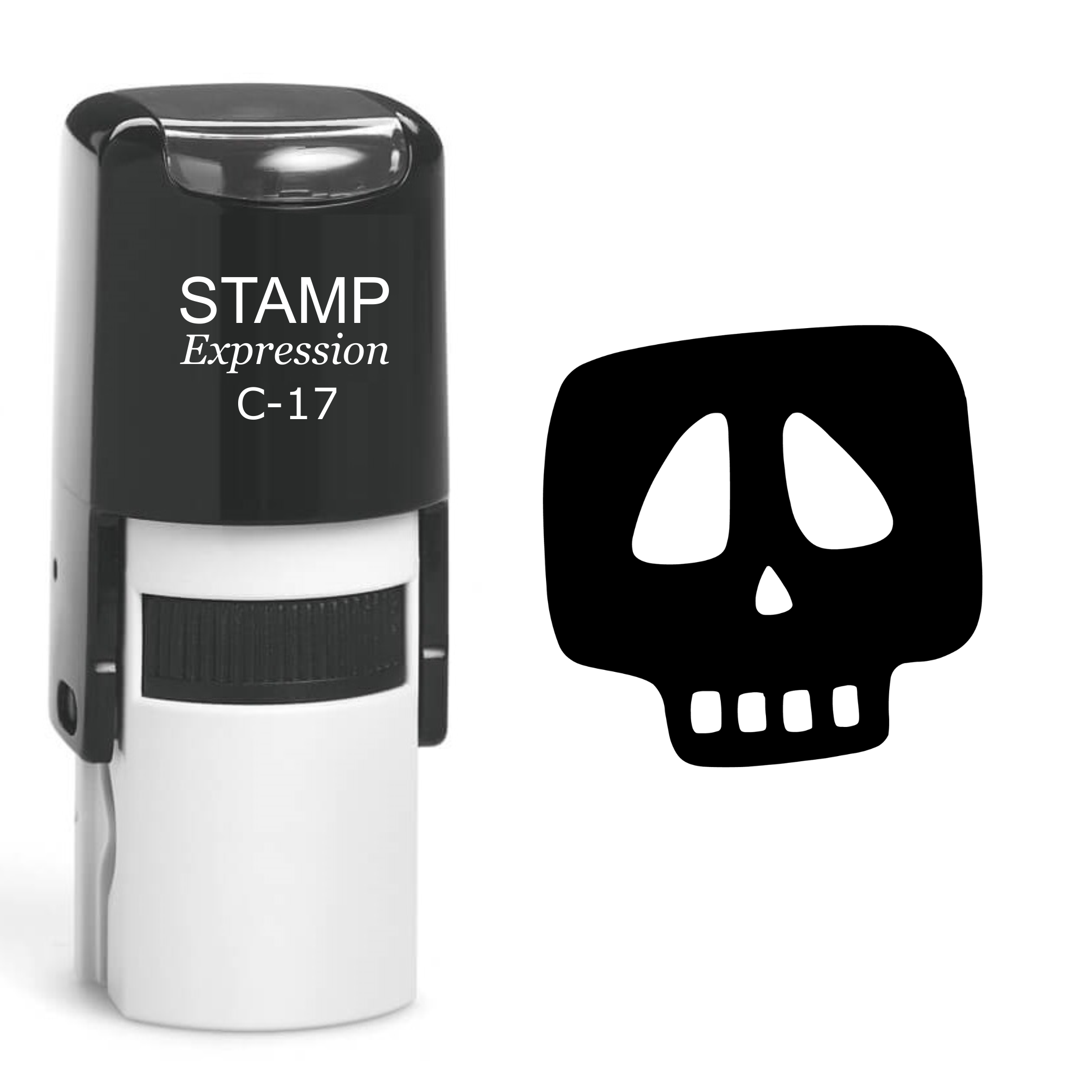 Skull Self Inking Rubber Stamp (SH-60472)