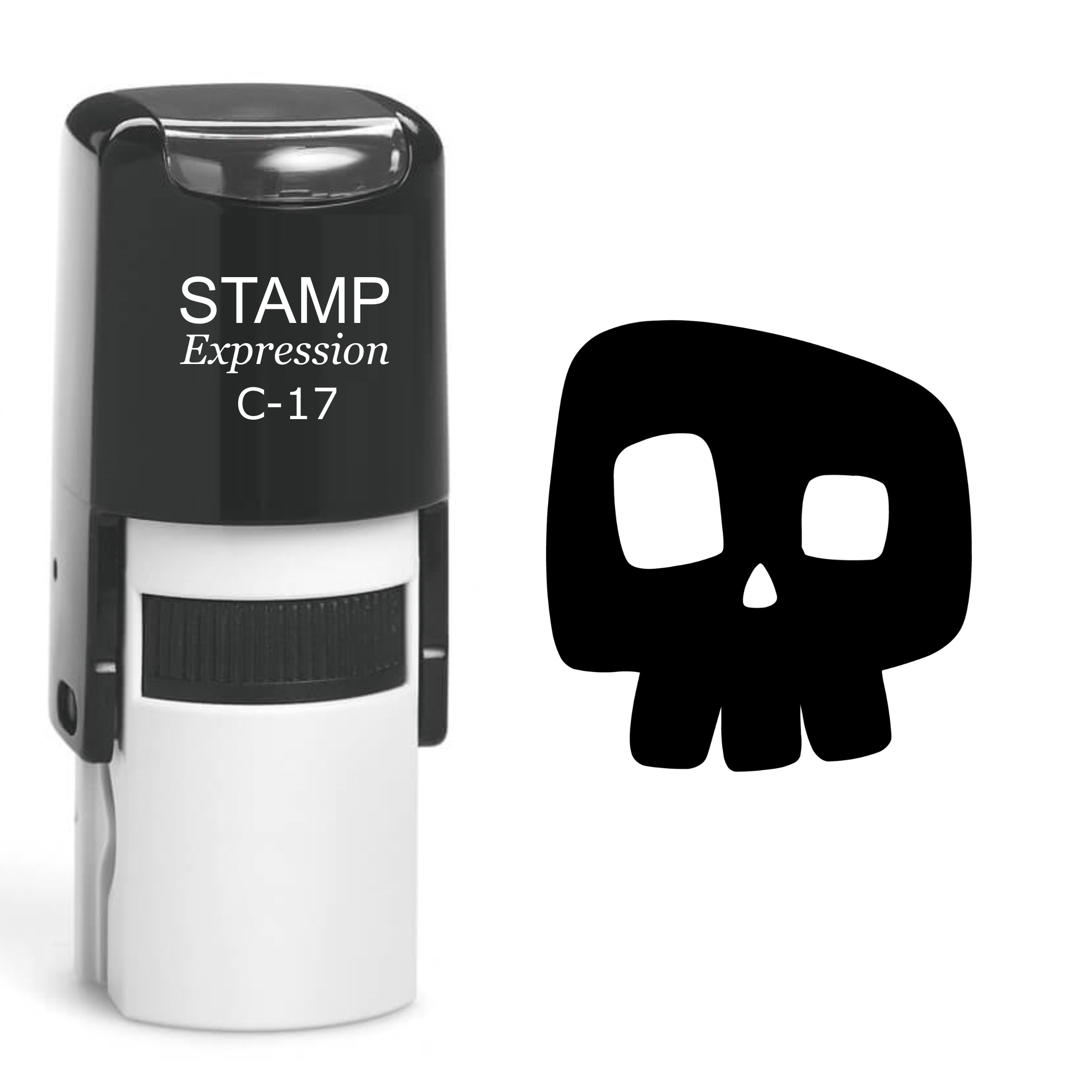 Skull Self Inking Rubber Stamp (SH-60473)