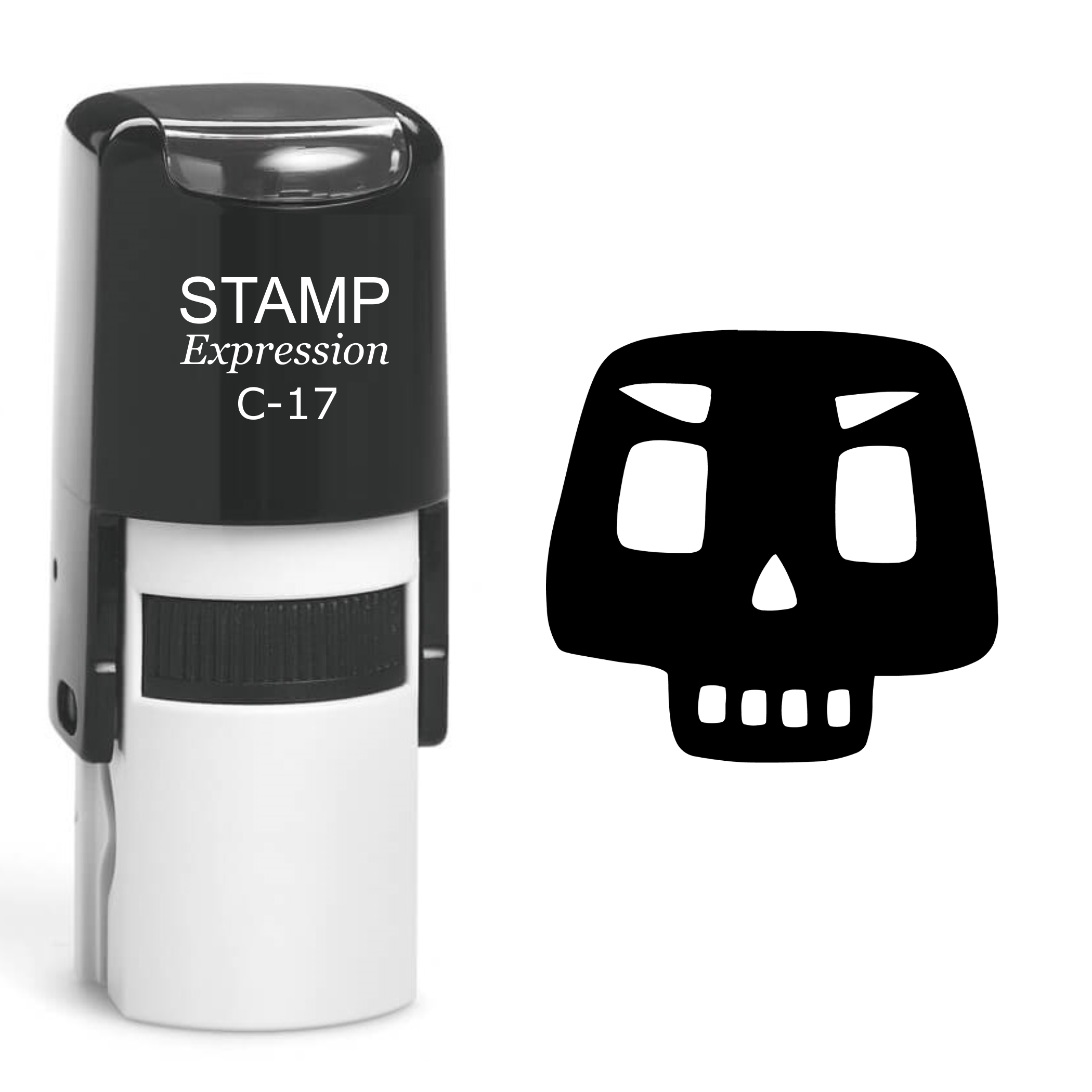 Skull Self Inking Rubber Stamp (SH-60476)