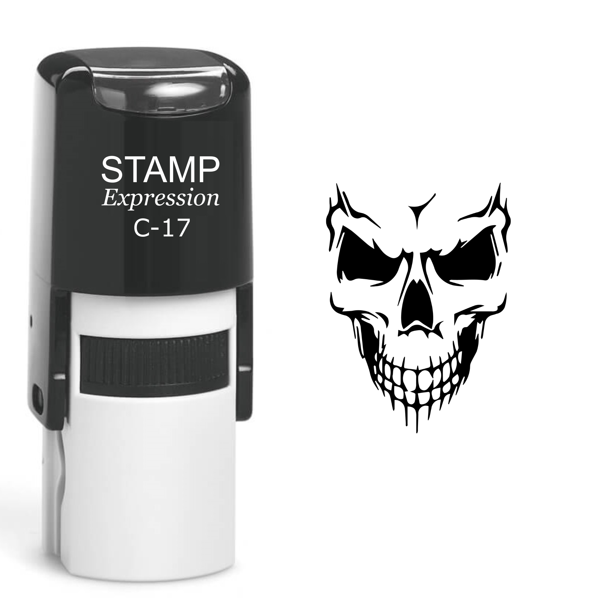 Skull Self Inking Rubber Stamp (SH-60485)