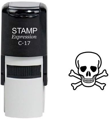 Poison Skull Self Inking Rubber Stamp (SH-6049)
