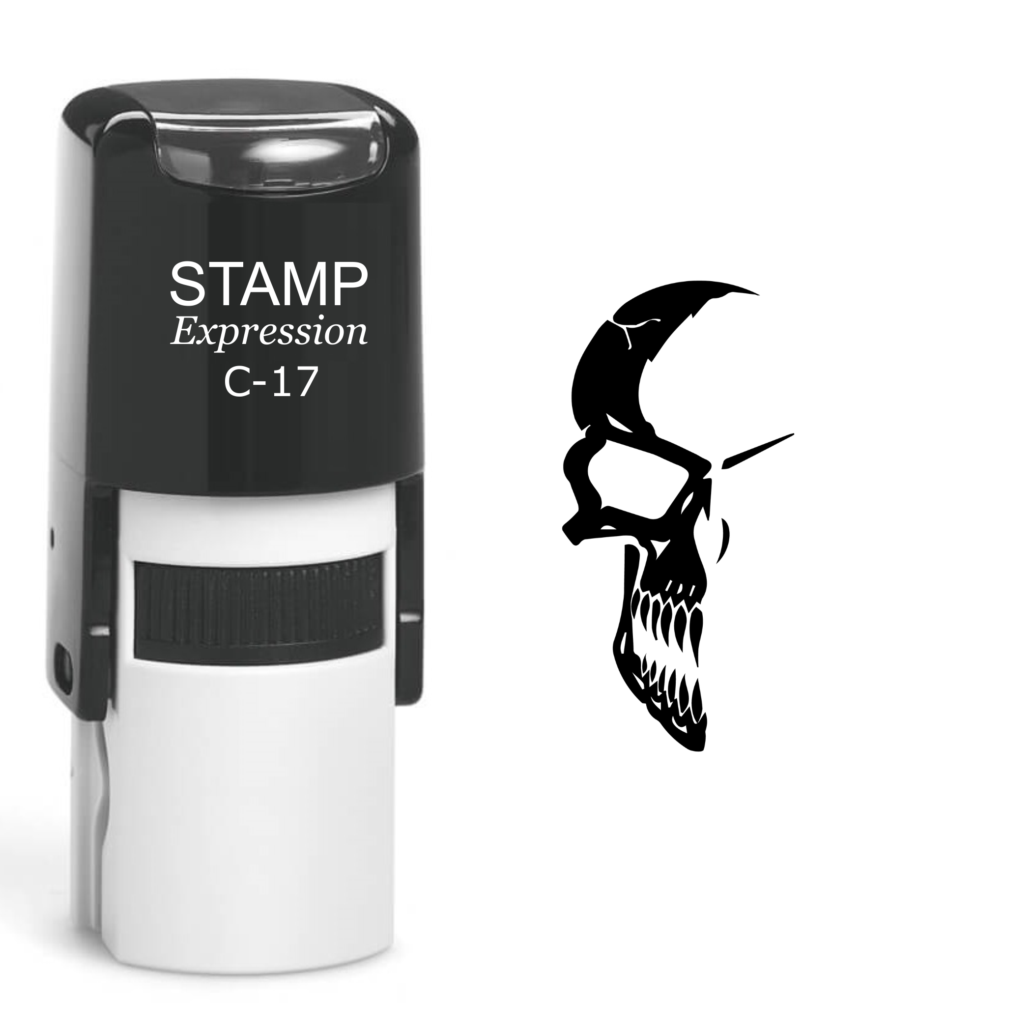 Skull Self Inking Rubber Stamp (SH-60493)