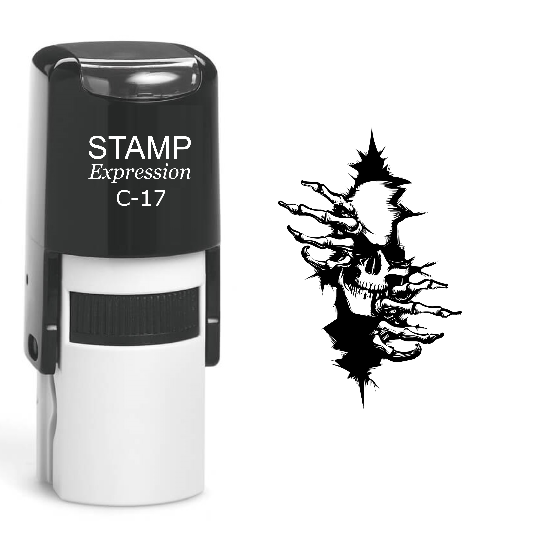Skull Self Inking Rubber Stamp (SH-60498)