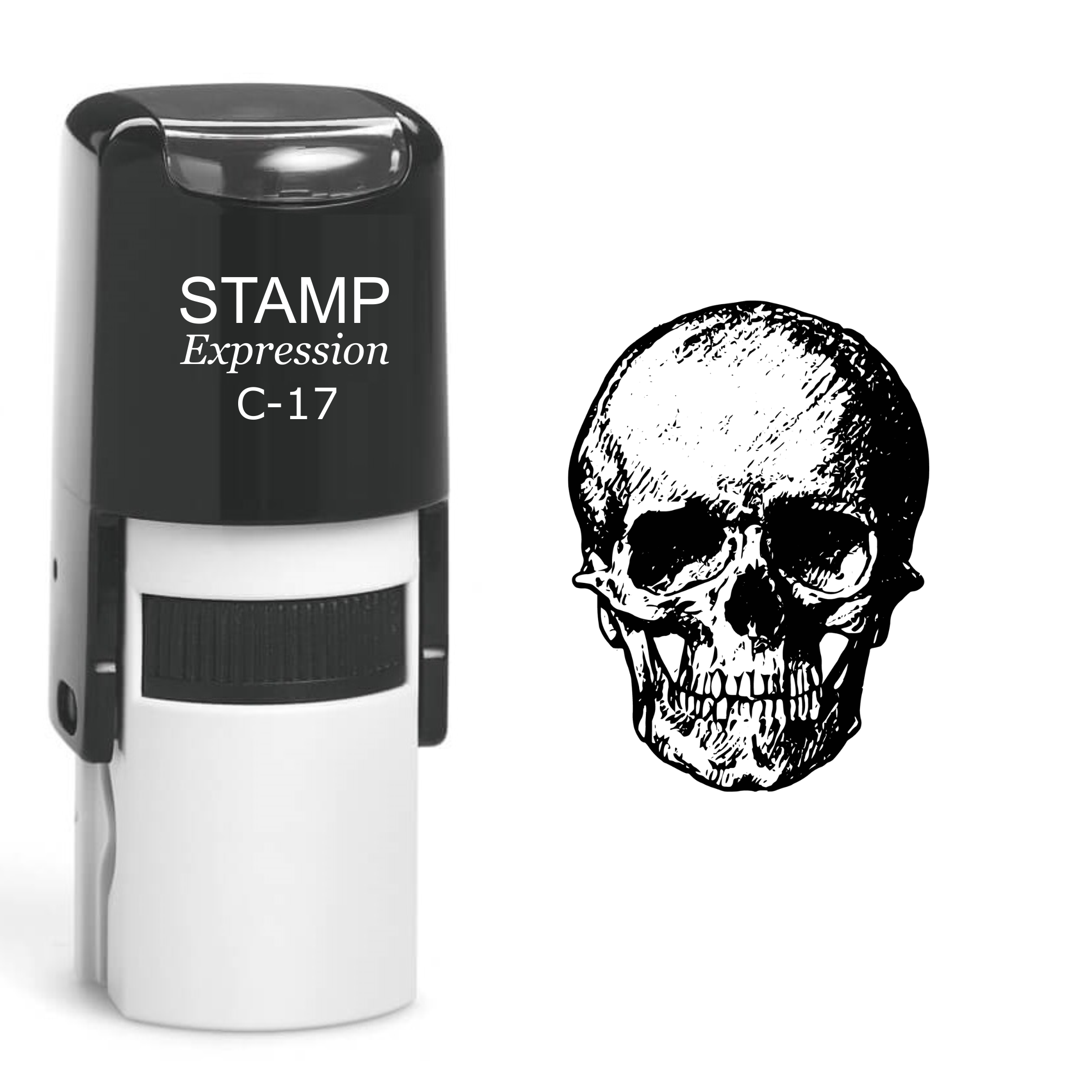 Skull Self Inking Rubber Stamp (SH-60499)