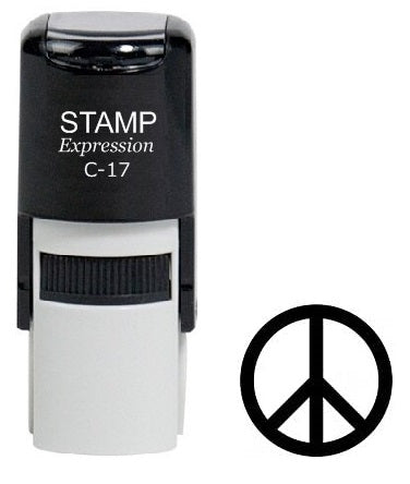 Peace Sign Self Inking Rubber Stamp