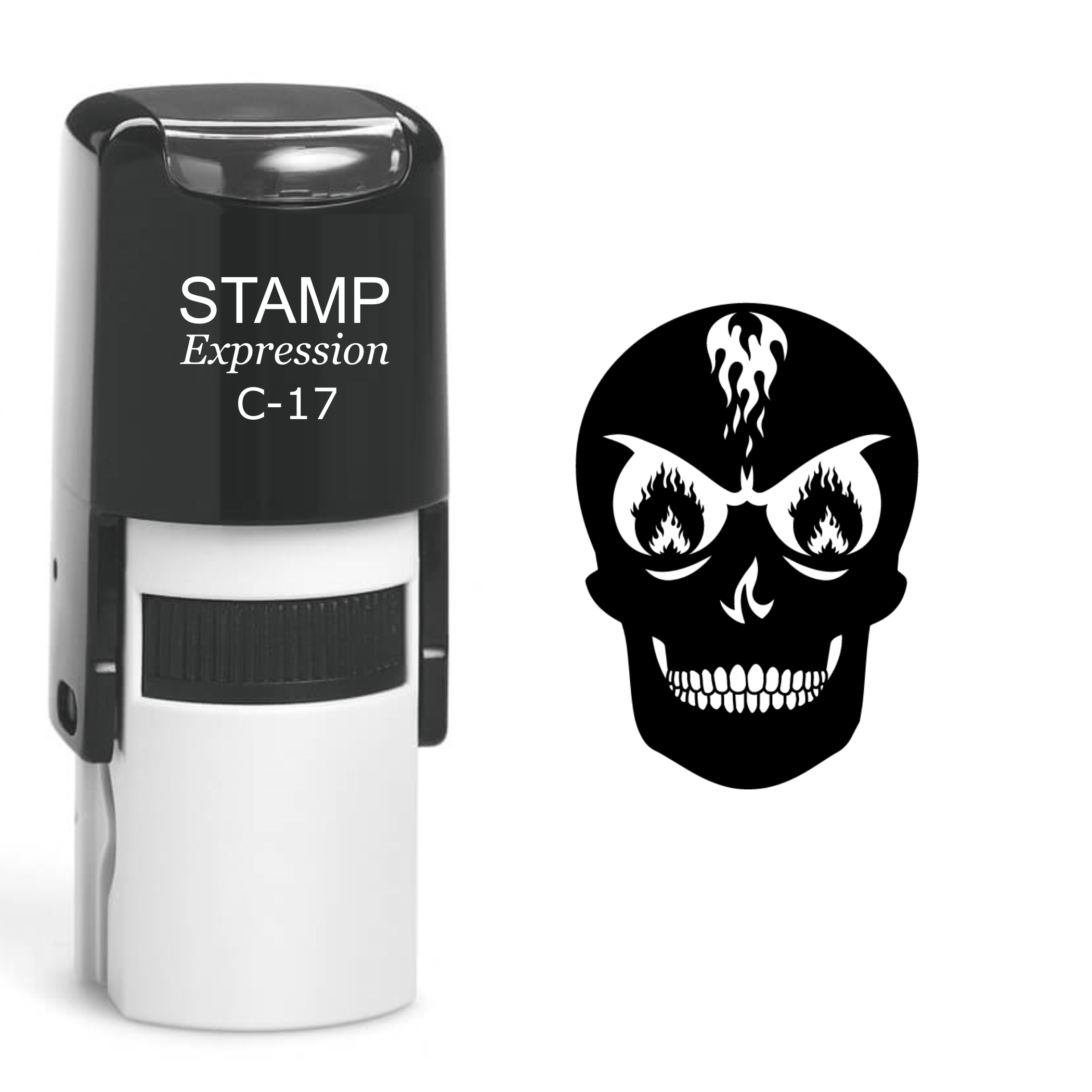 Skull Self Inking Rubber Stamp (SH-60604)