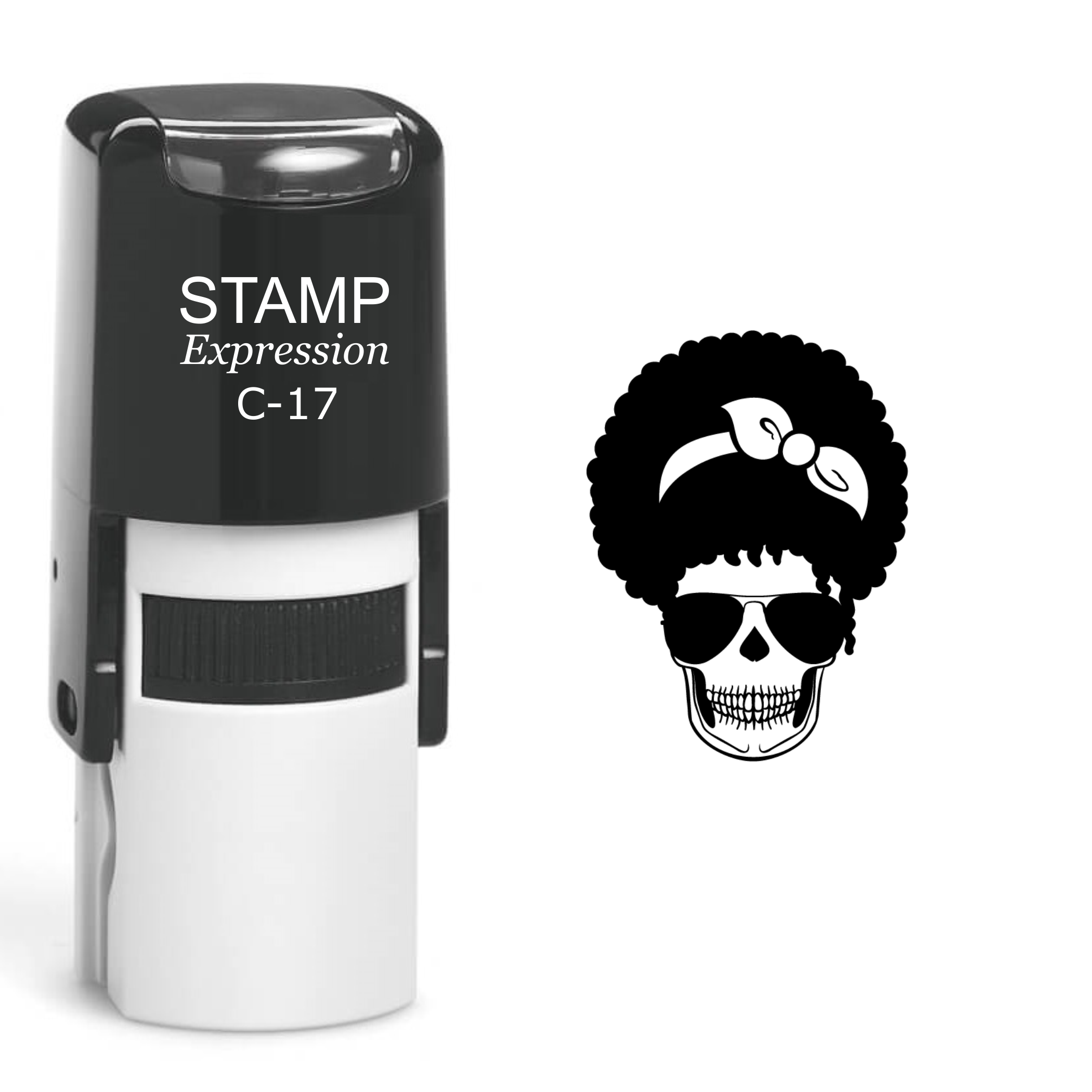 Lady Skull Self Inking Rubber Stamp (SH-60609)