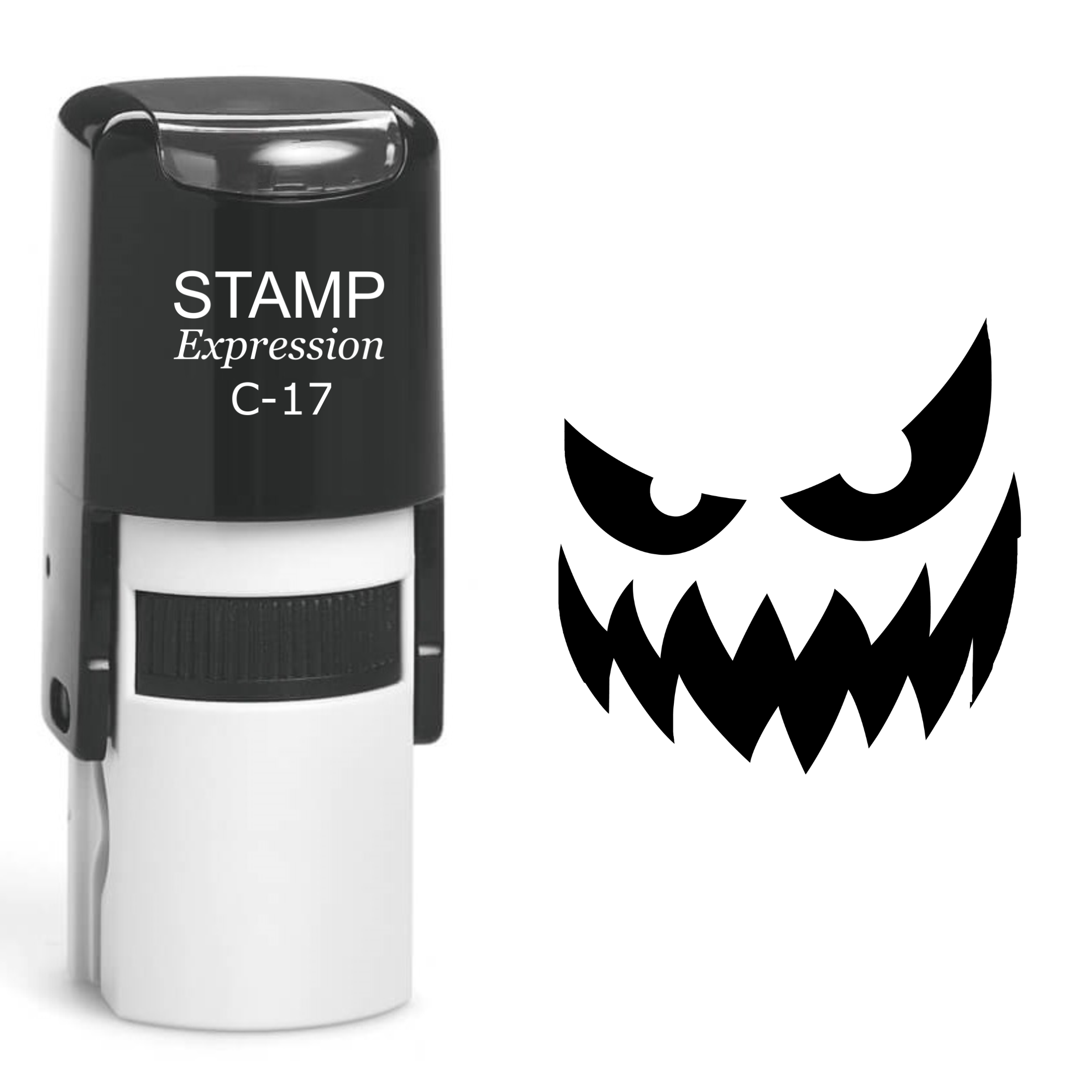 Pumpkin Faces Halloween Self Inking Rubber Stamp (SH-60703)