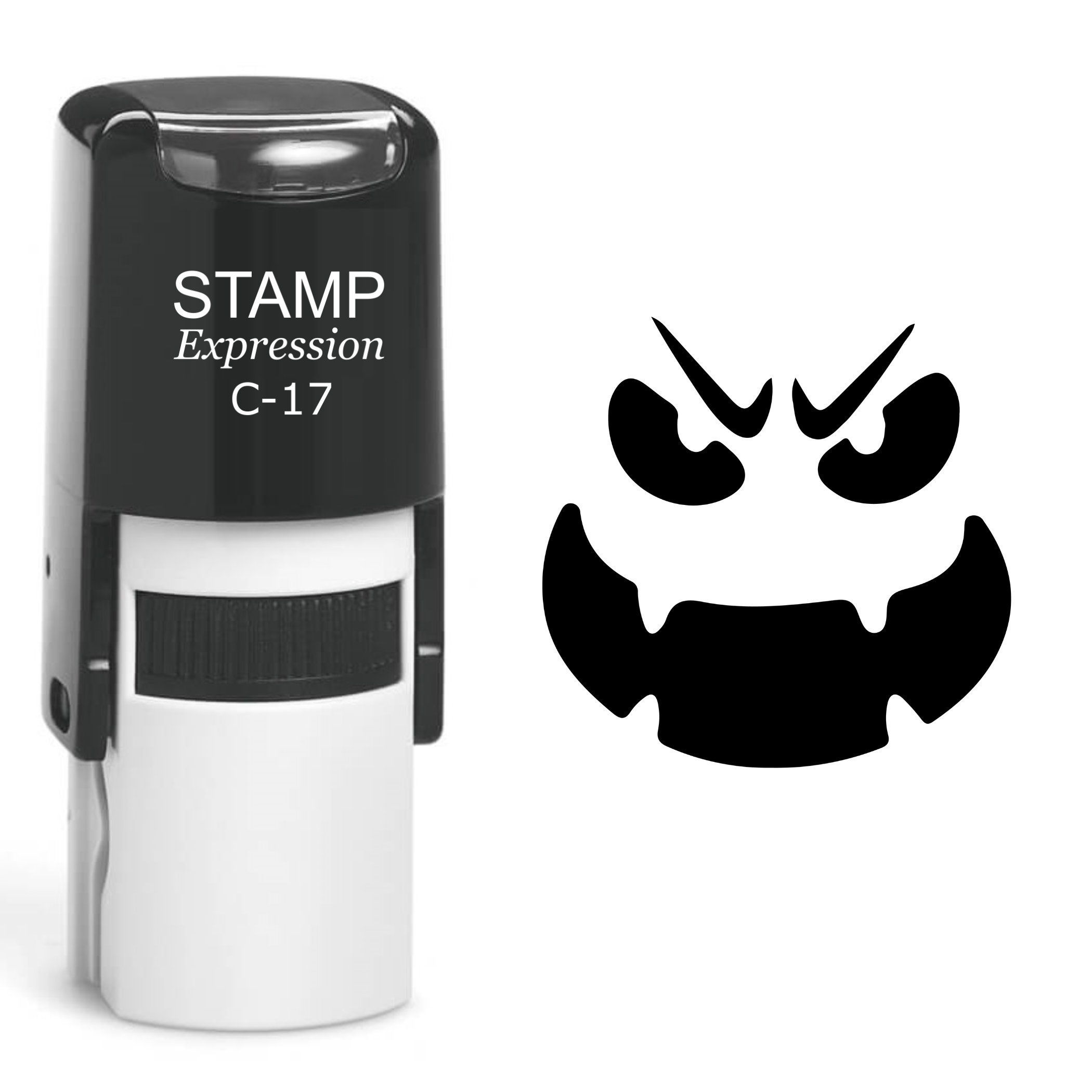 Pumpkin Faces Halloween Self Inking Rubber Stamp (SH-60715)