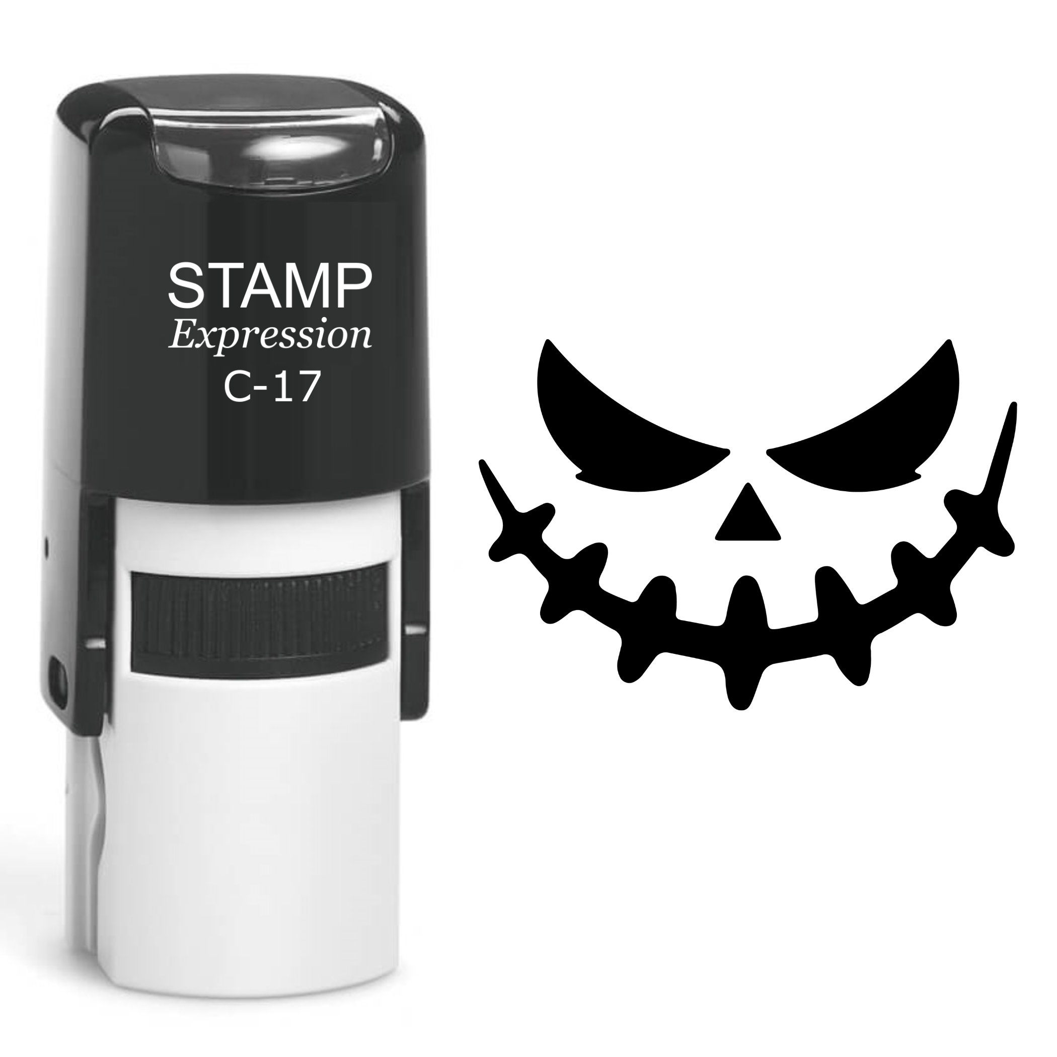 Pumpkin Faces Halloween Self Inking Rubber Stamp (SH-60725)