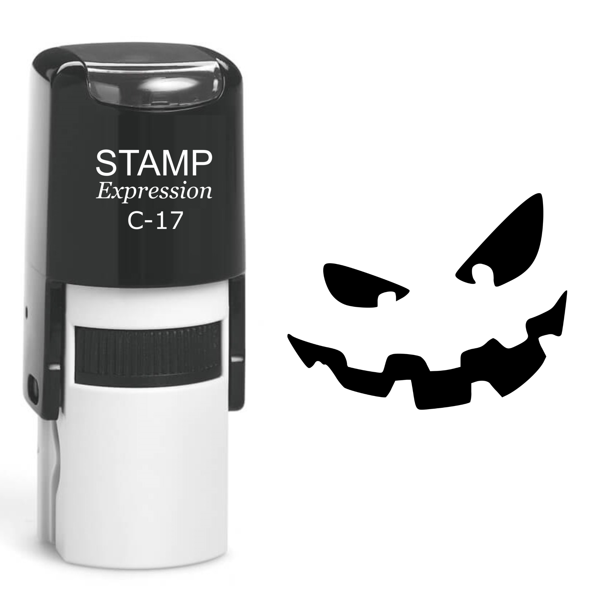 Pumpkin Faces Halloween Self Inking Rubber Stamp (SH-60744)