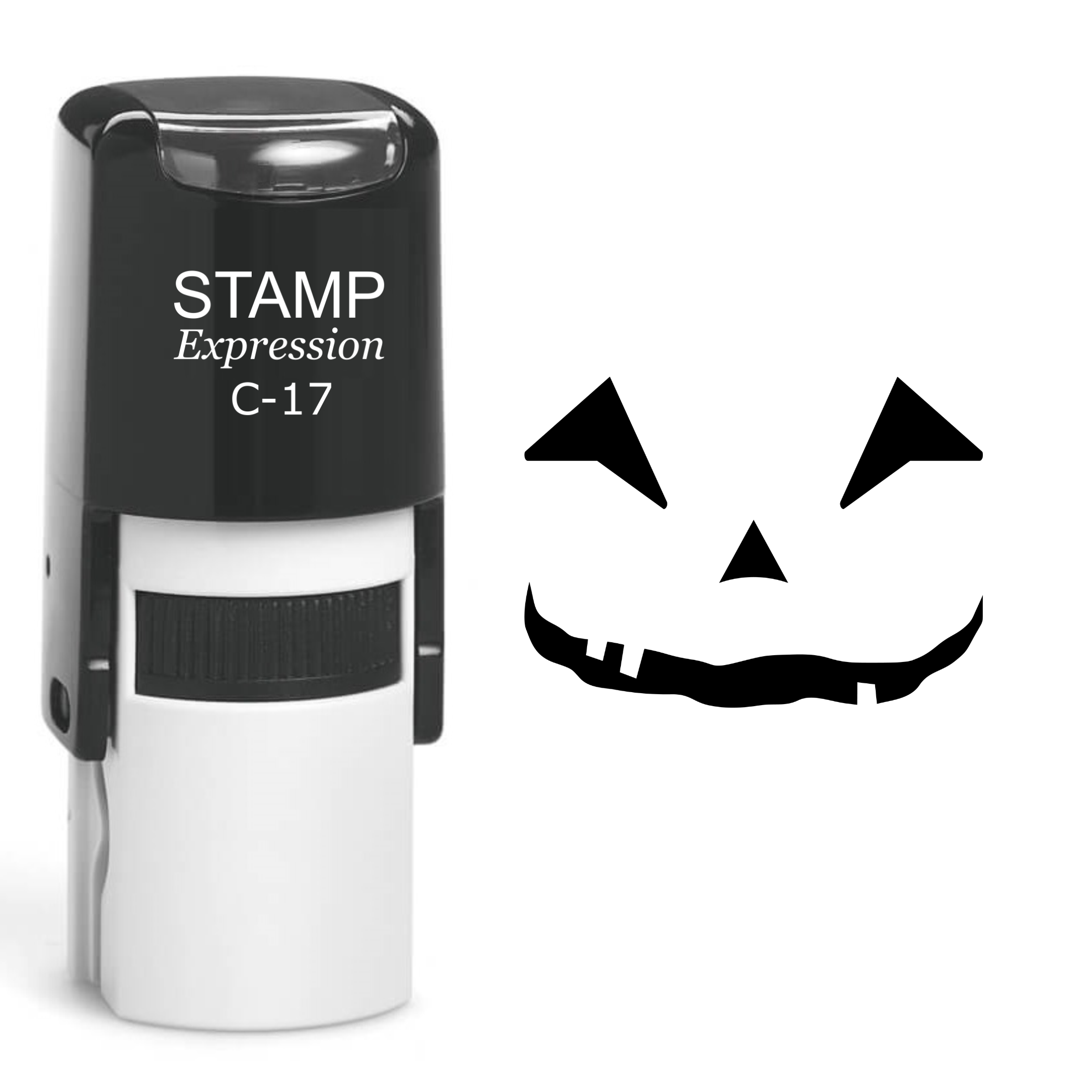 Pumpkin Faces Halloween Self Inking Rubber Stamp (SH-60763)
