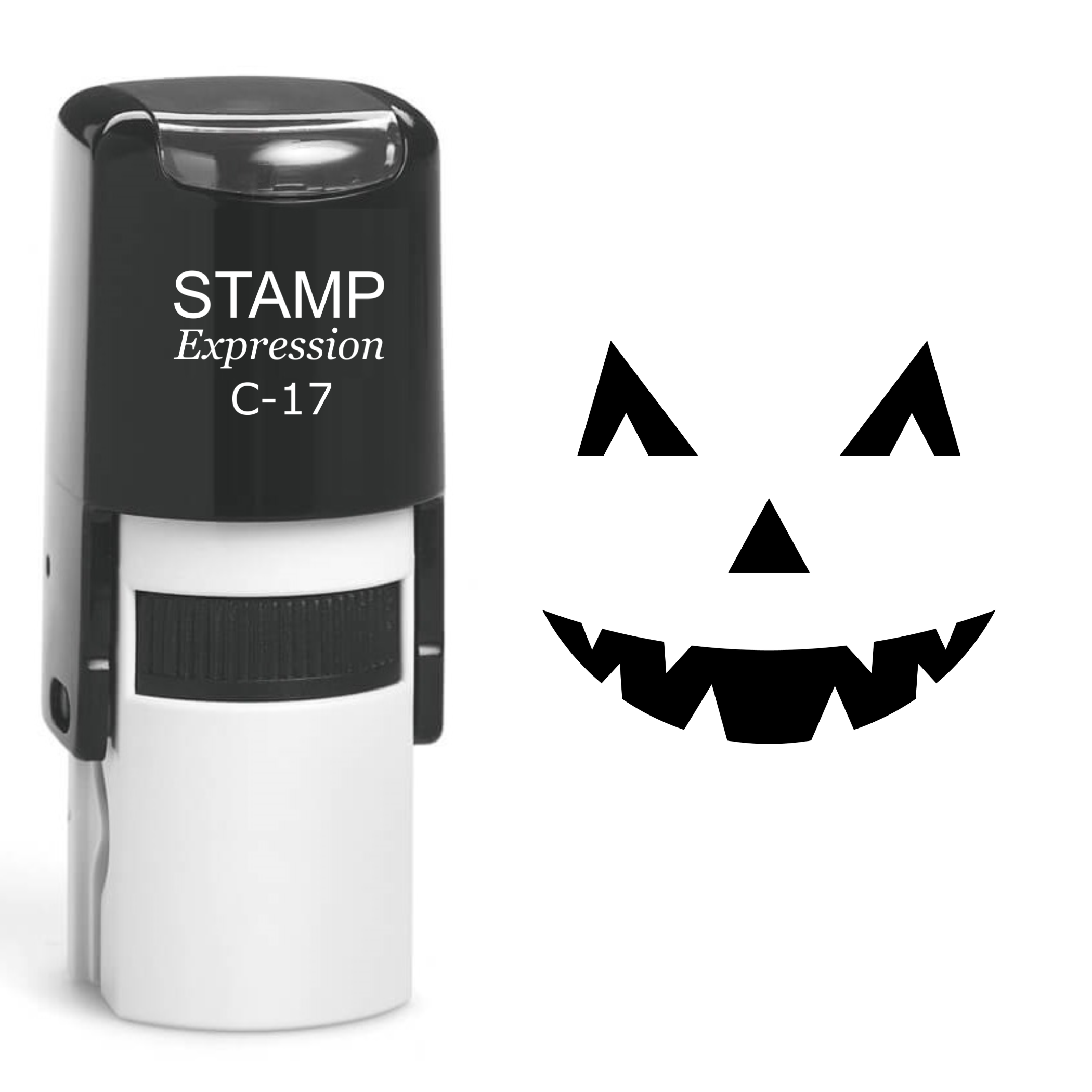 Pumpkin Faces Halloween Self Inking Rubber Stamp (SH-60764)