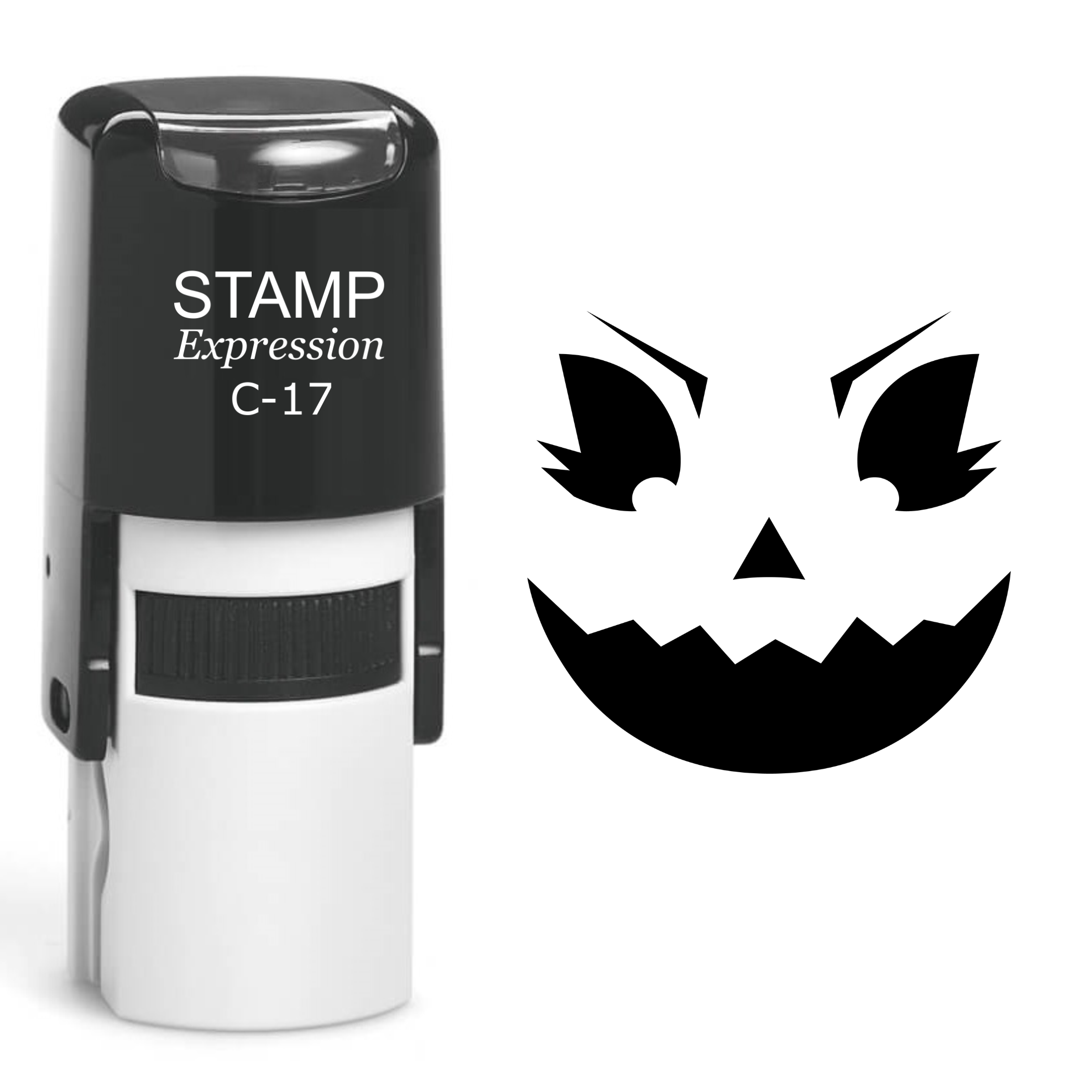 Pumpkin Faces Halloween Self Inking Rubber Stamp (SH-60770)