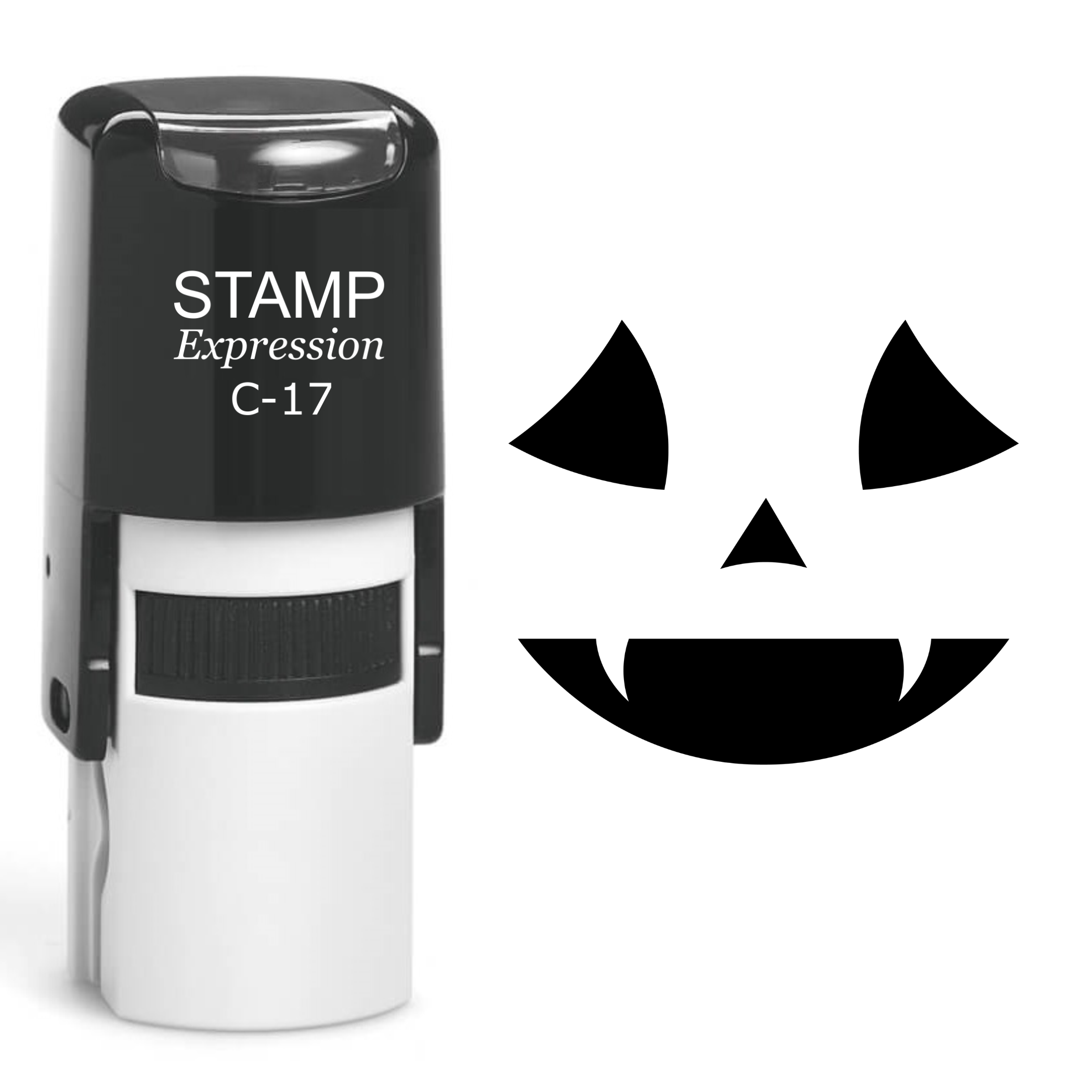Pumpkin Faces Halloween Self Inking Rubber Stamp (SH-60774)