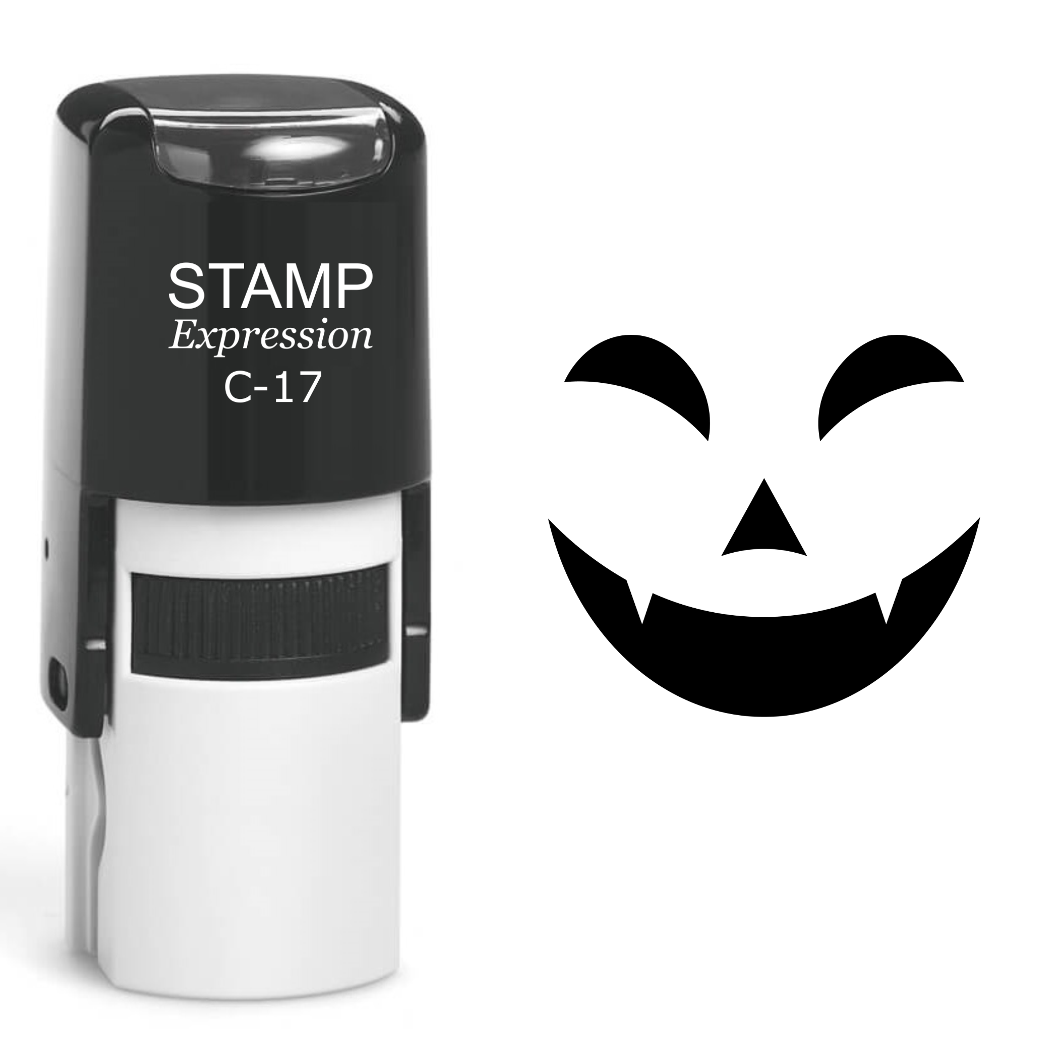 Pumpkin Faces Halloween Self Inking Rubber Stamp (SH-60778)