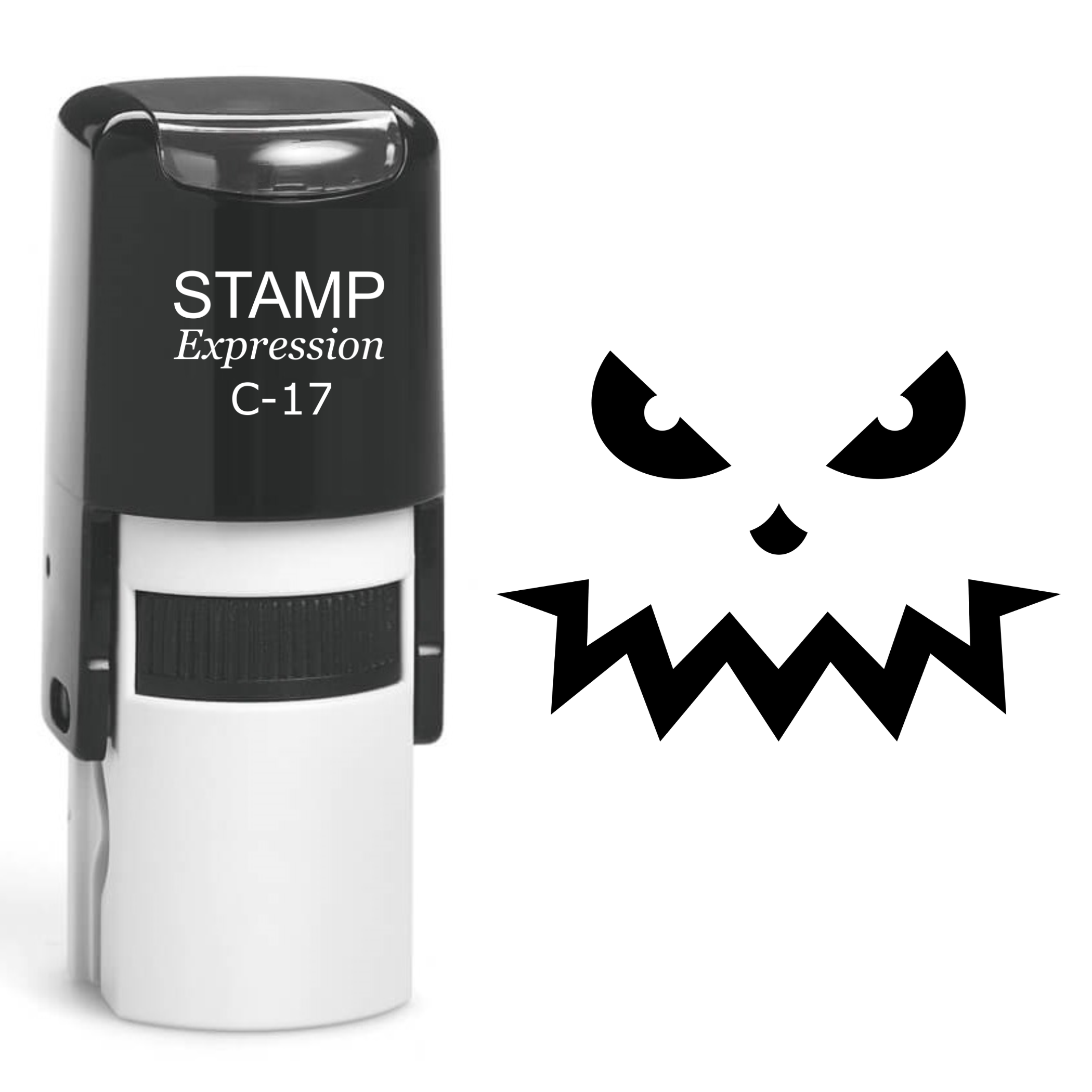 Pumpkin Faces Halloween Self Inking Rubber Stamp (SH-60782)