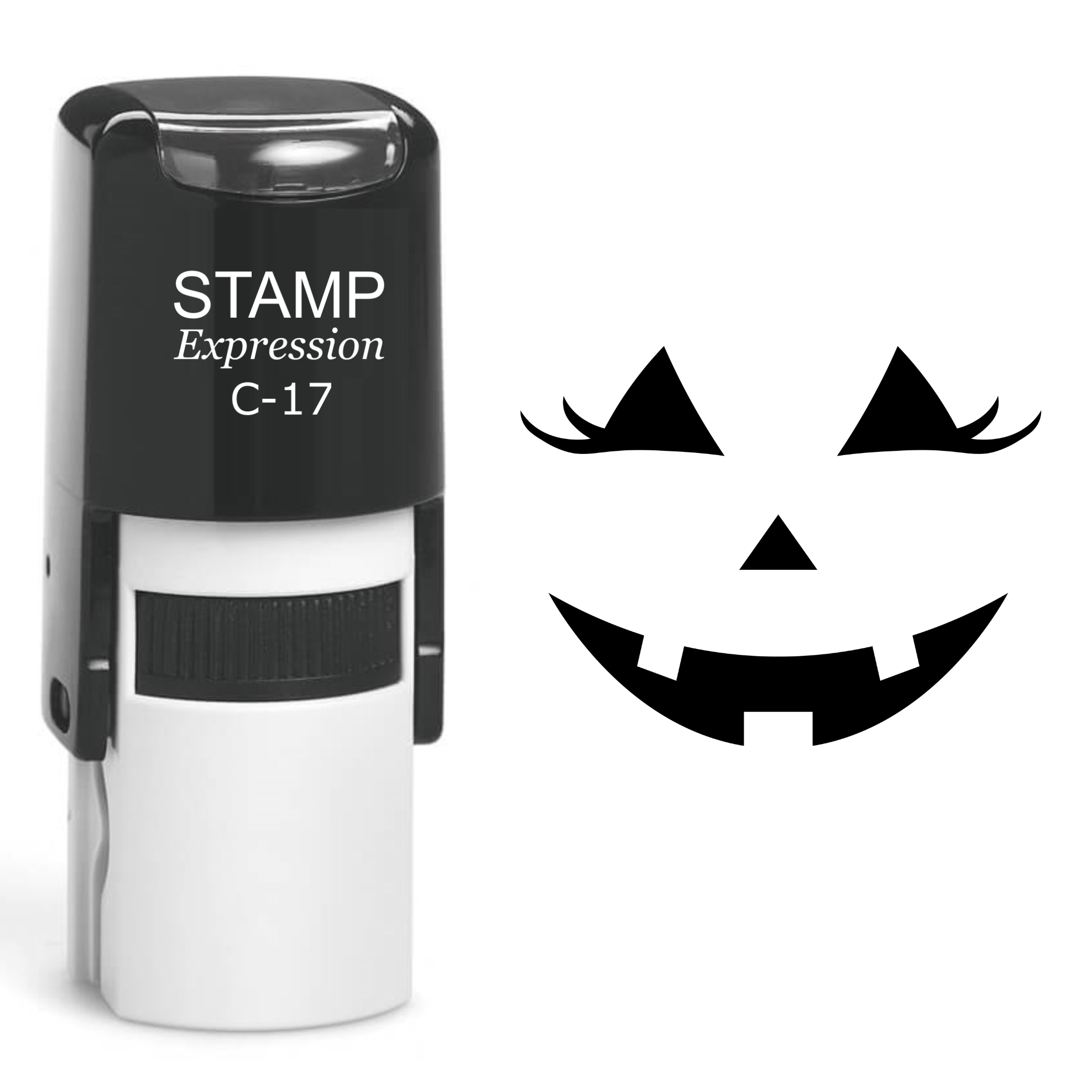 Pumpkin Faces Halloween Self Inking Rubber Stamp (SH-60783)