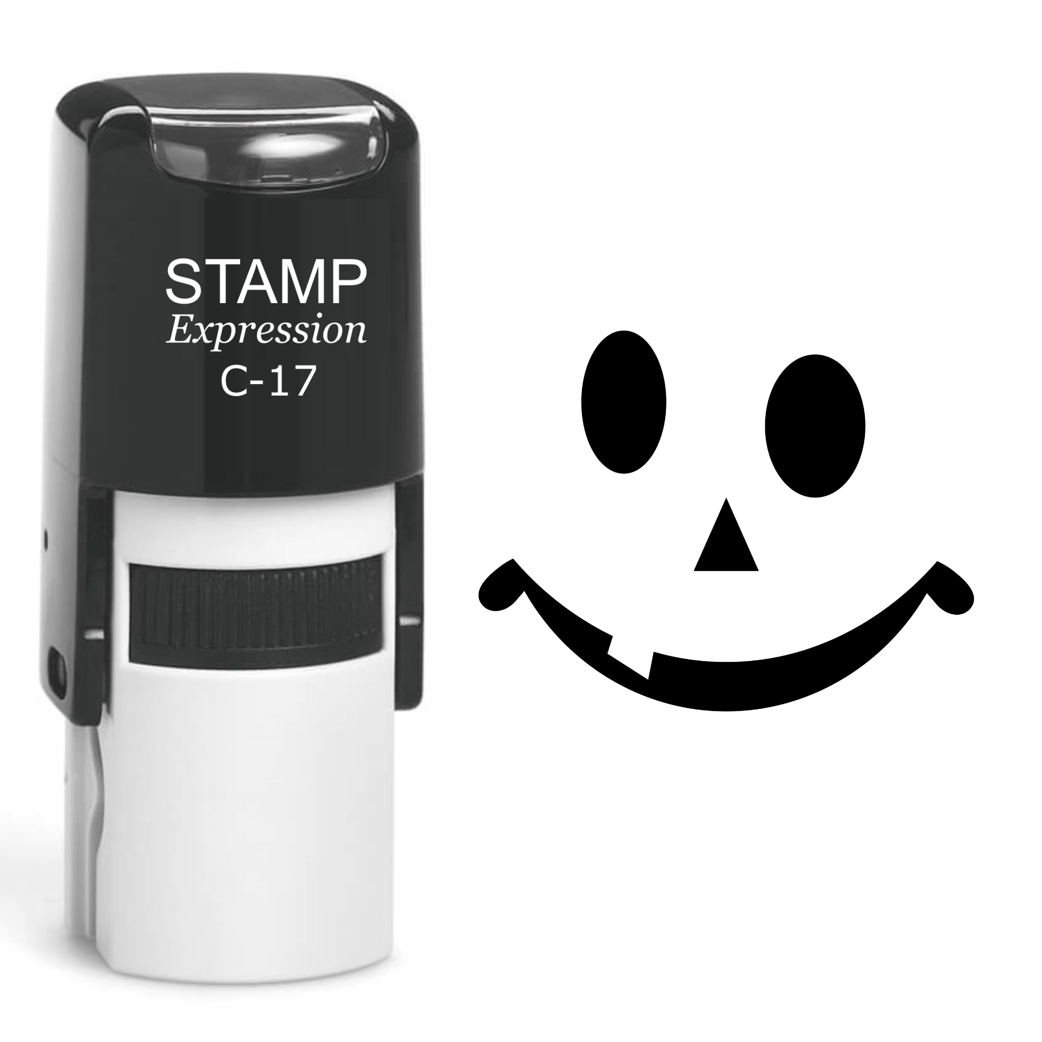 Pumpkin Faces Halloween Self Inking Rubber Stamp (SH-60784)