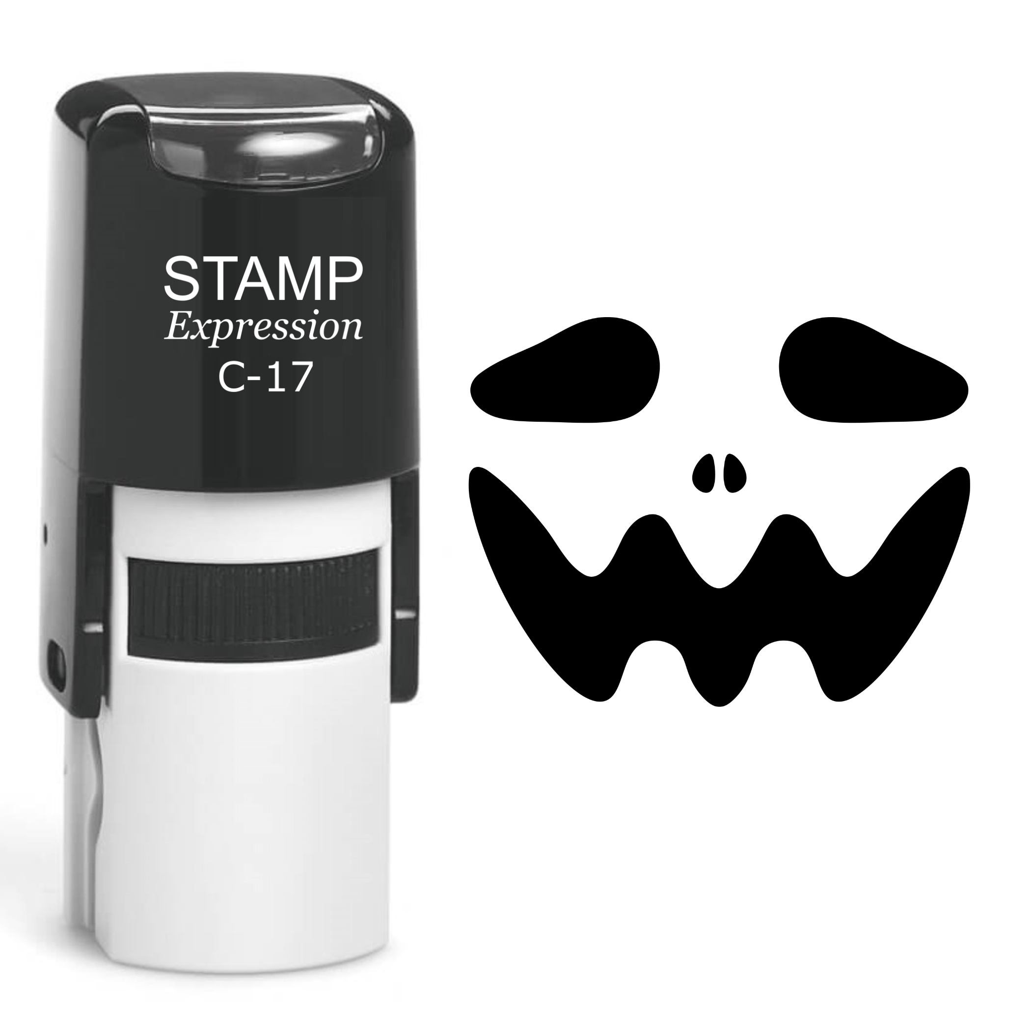 Pumpkin Faces Halloween Self Inking Rubber Stamp (SH-60796)