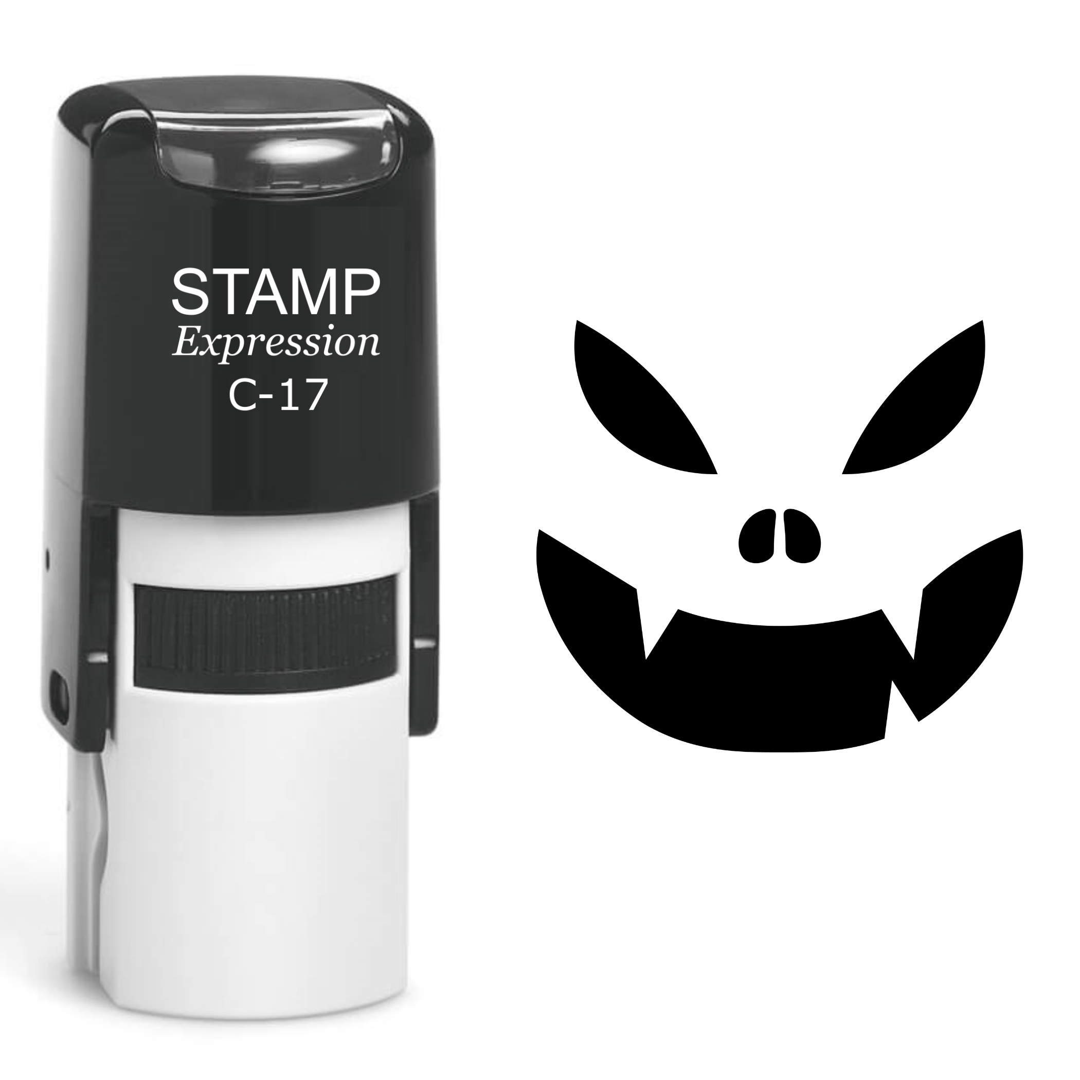 Pumpkin Faces Halloween Self Inking Rubber Stamp (SH-60798)