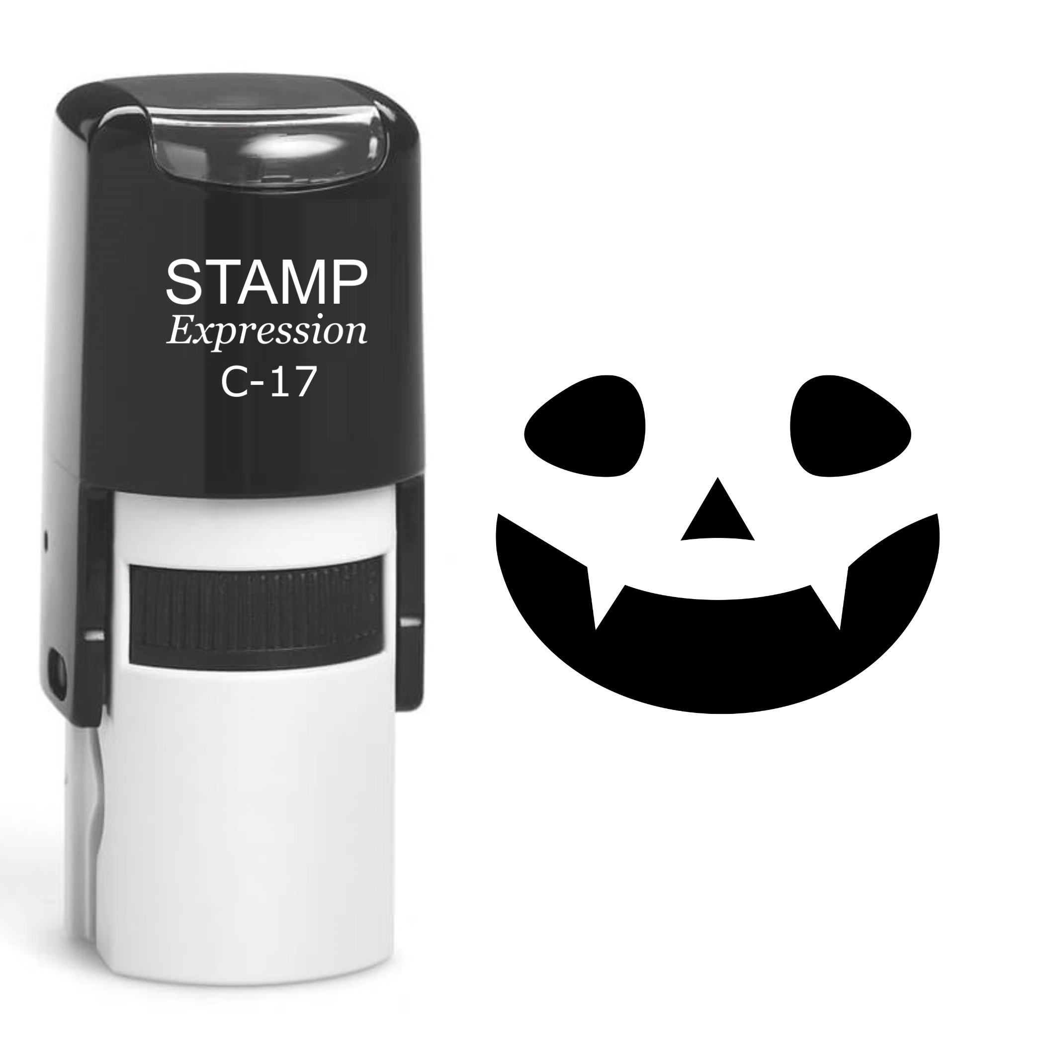 Pumpkin Faces Halloween Self Inking Rubber Stamp (SH-60799)