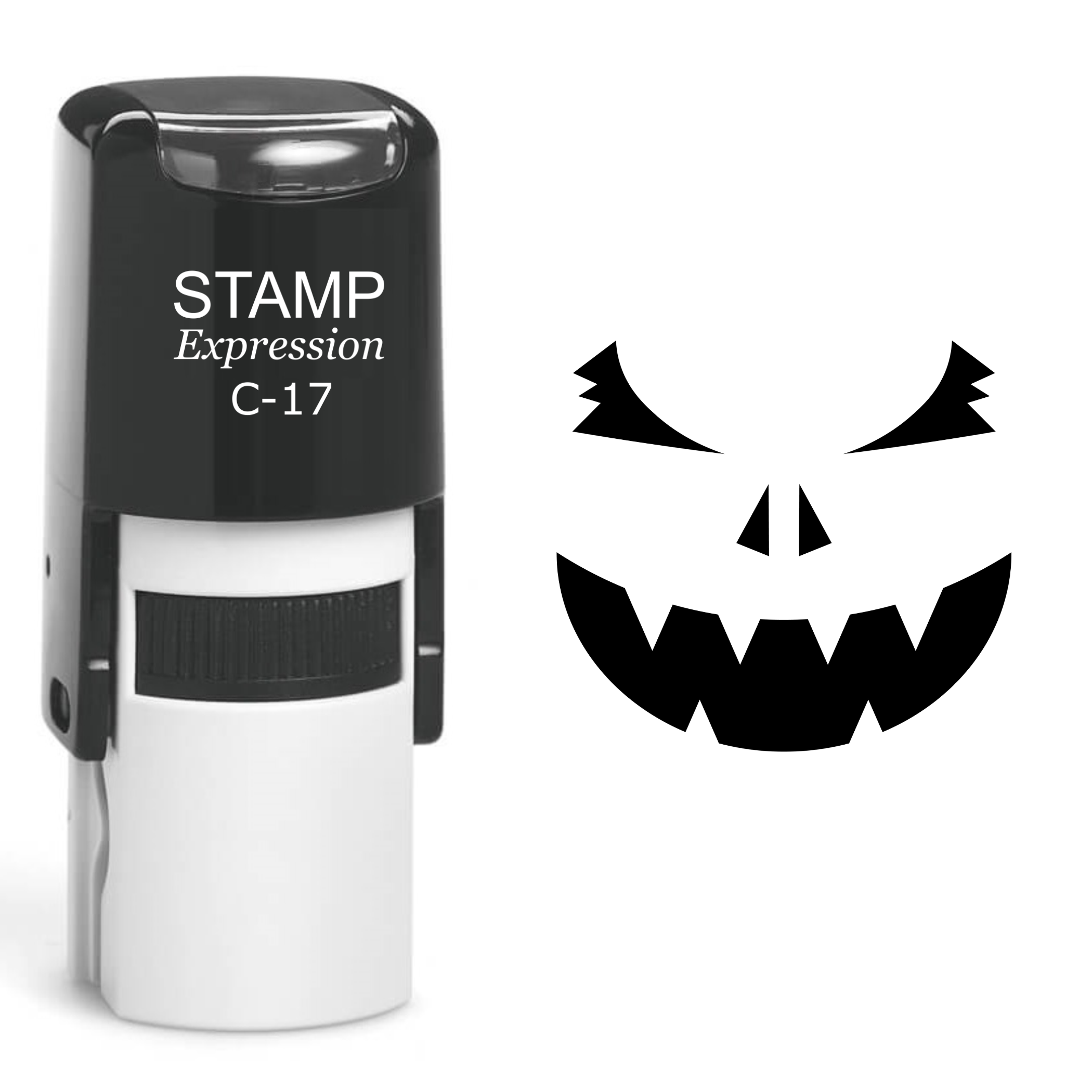 Pumpkin Faces Halloween Self Inking Rubber Stamp (SH-60802)