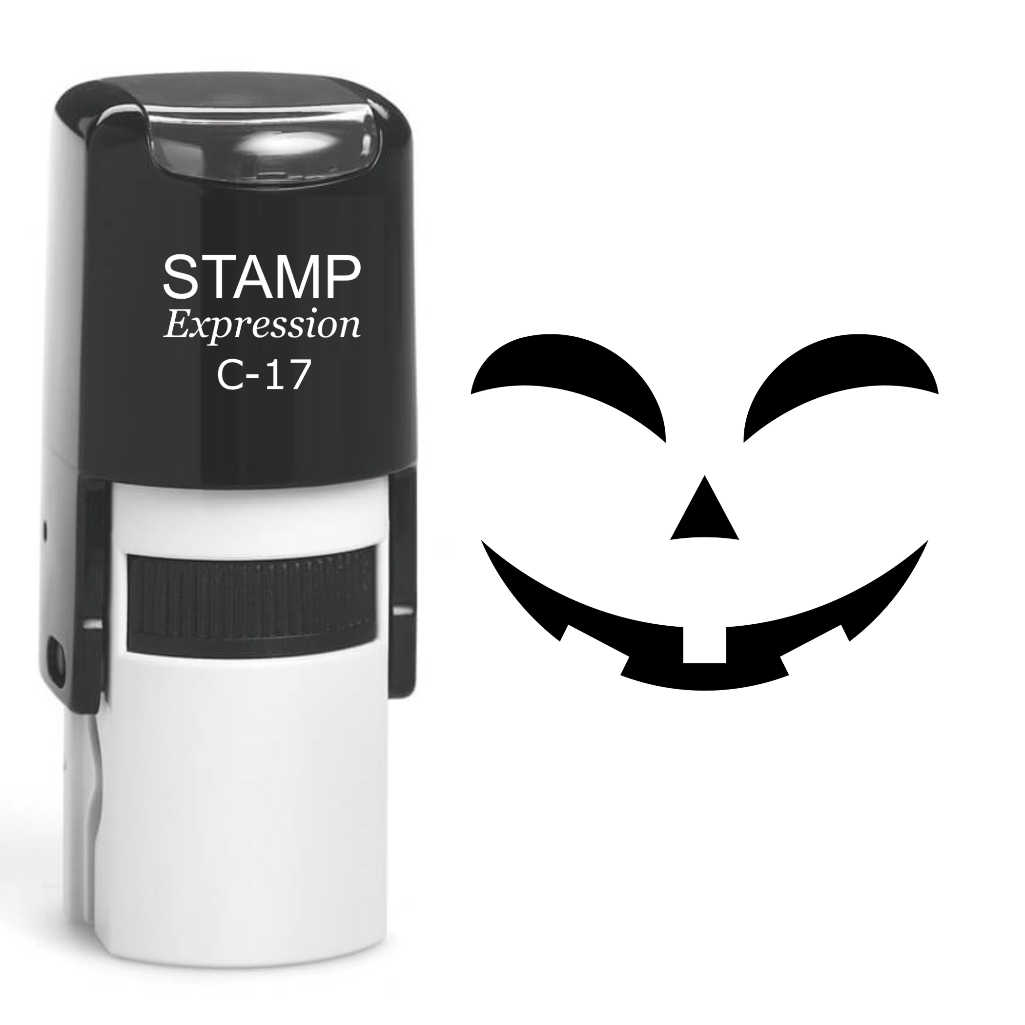 Pumpkin Faces Halloween Self Inking Rubber Stamp (SH-60804)
