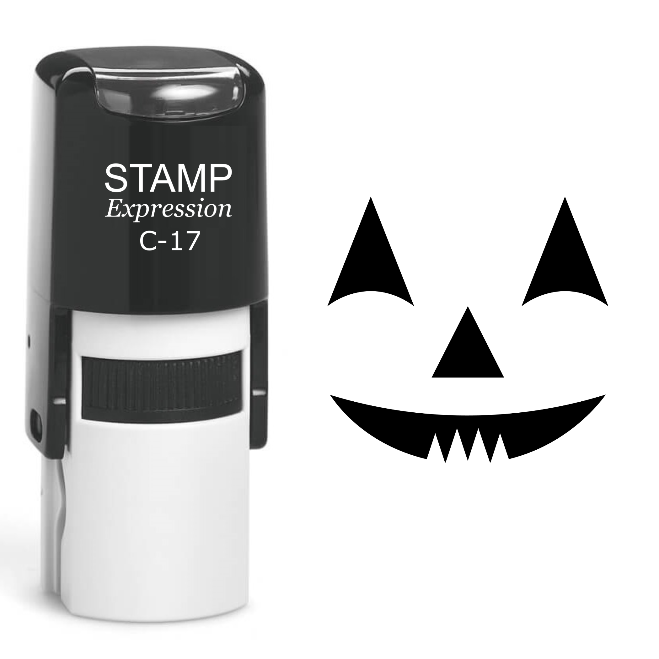 Pumpkin Faces Halloween Self Inking Rubber Stamp (SH-60805)