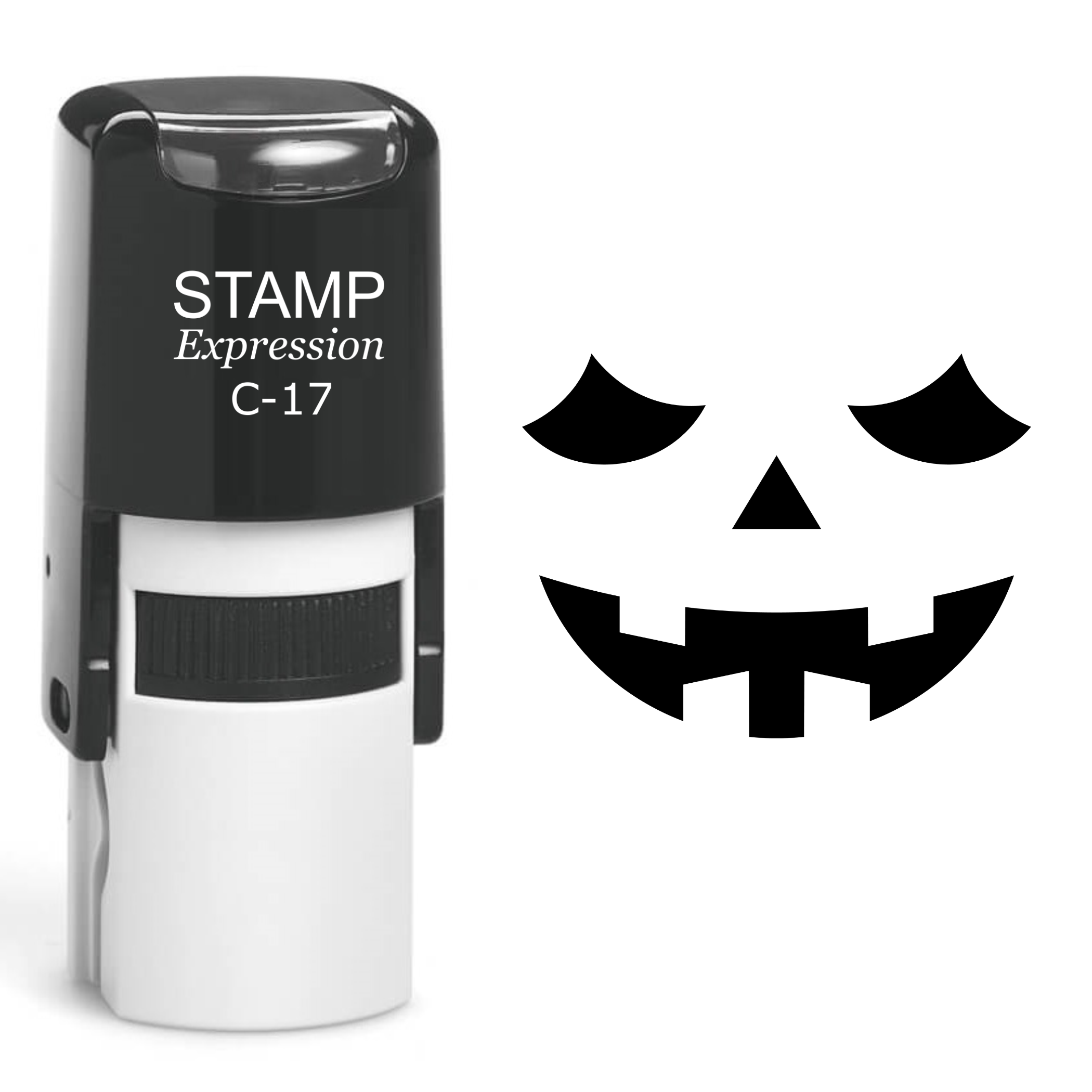Pumpkin Faces Halloween Self Inking Rubber Stamp (SH-60806)