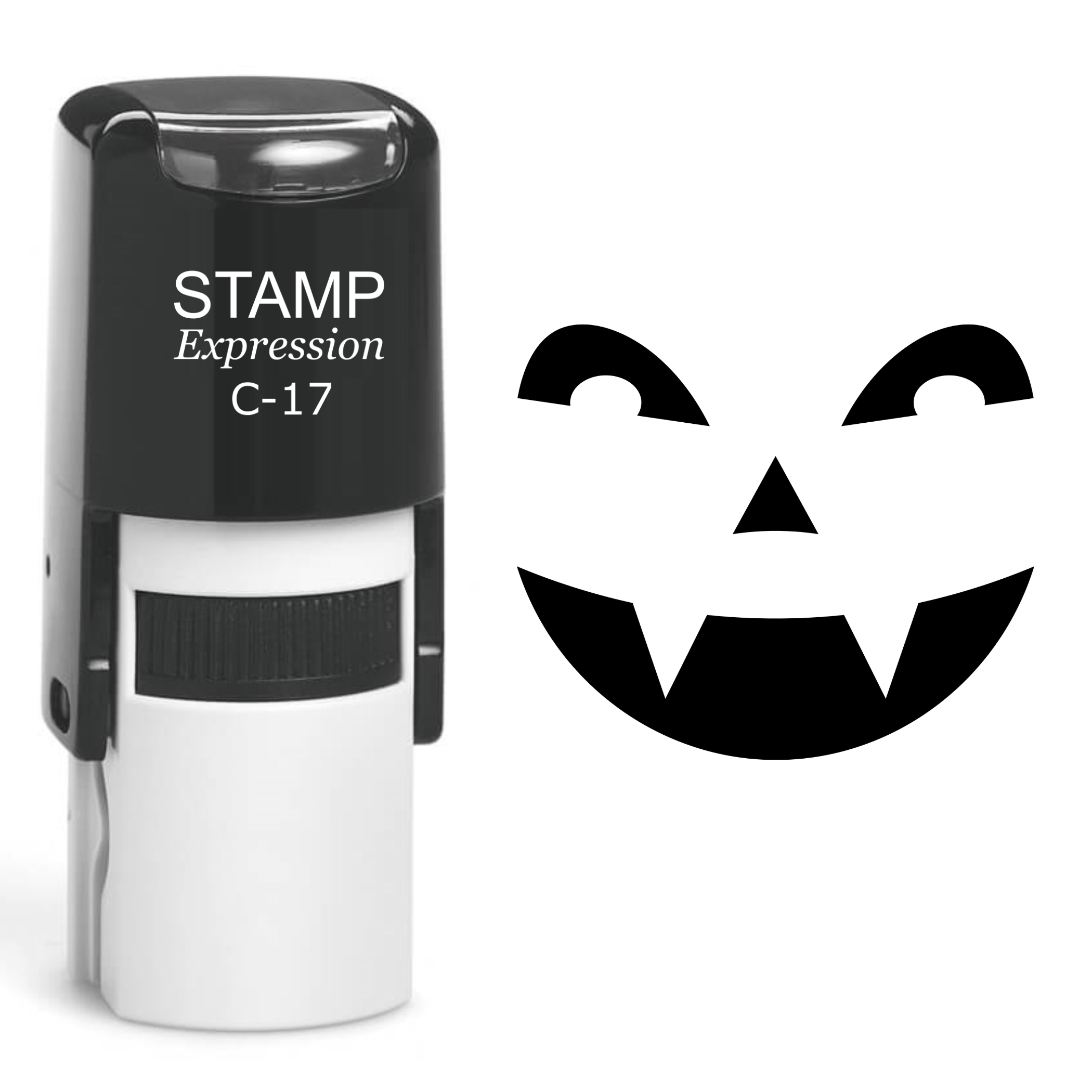 Pumpkin Faces Halloween Self Inking Rubber Stamp (SH-60808)