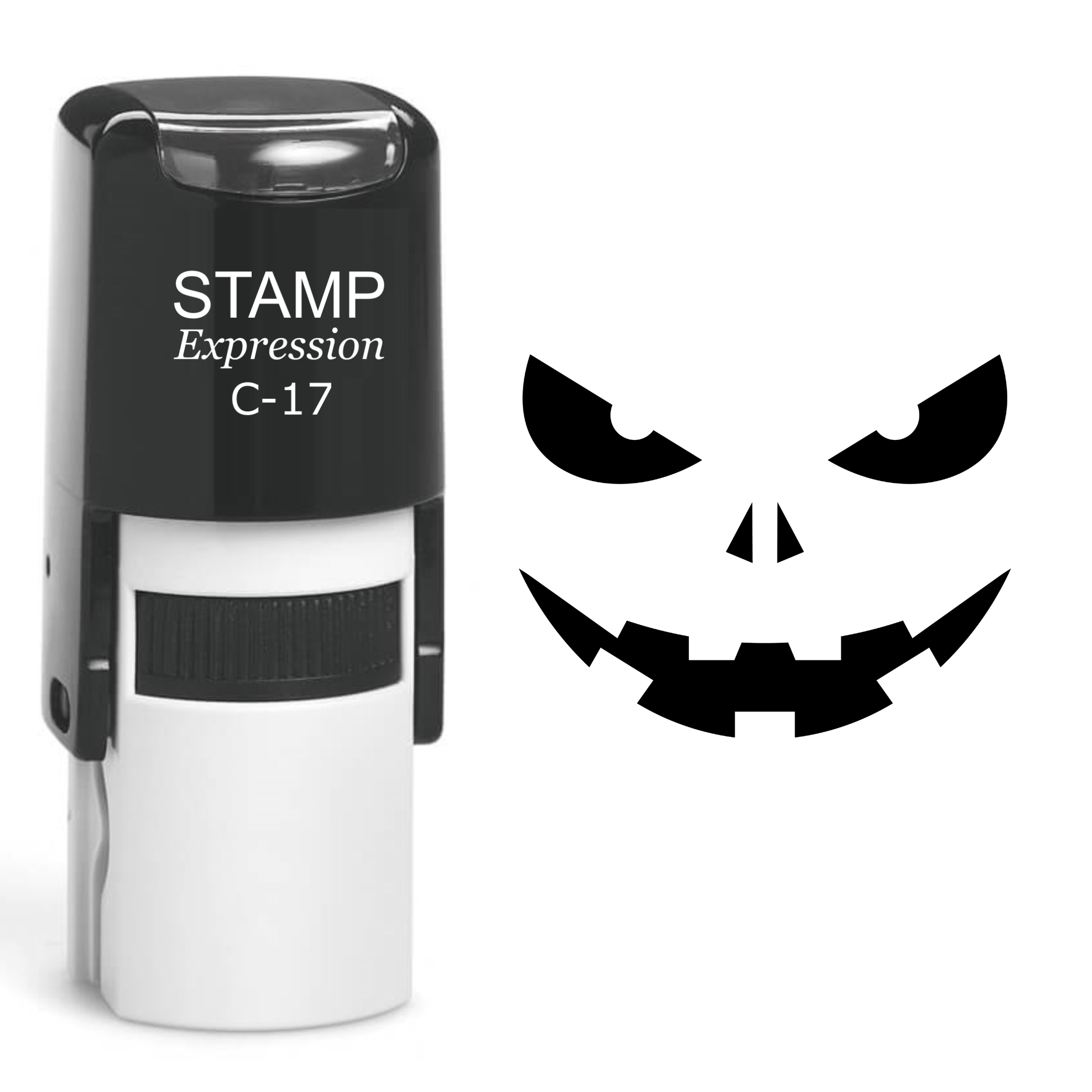 Pumpkin Faces Halloween Self Inking Rubber Stamp (SH-60809)