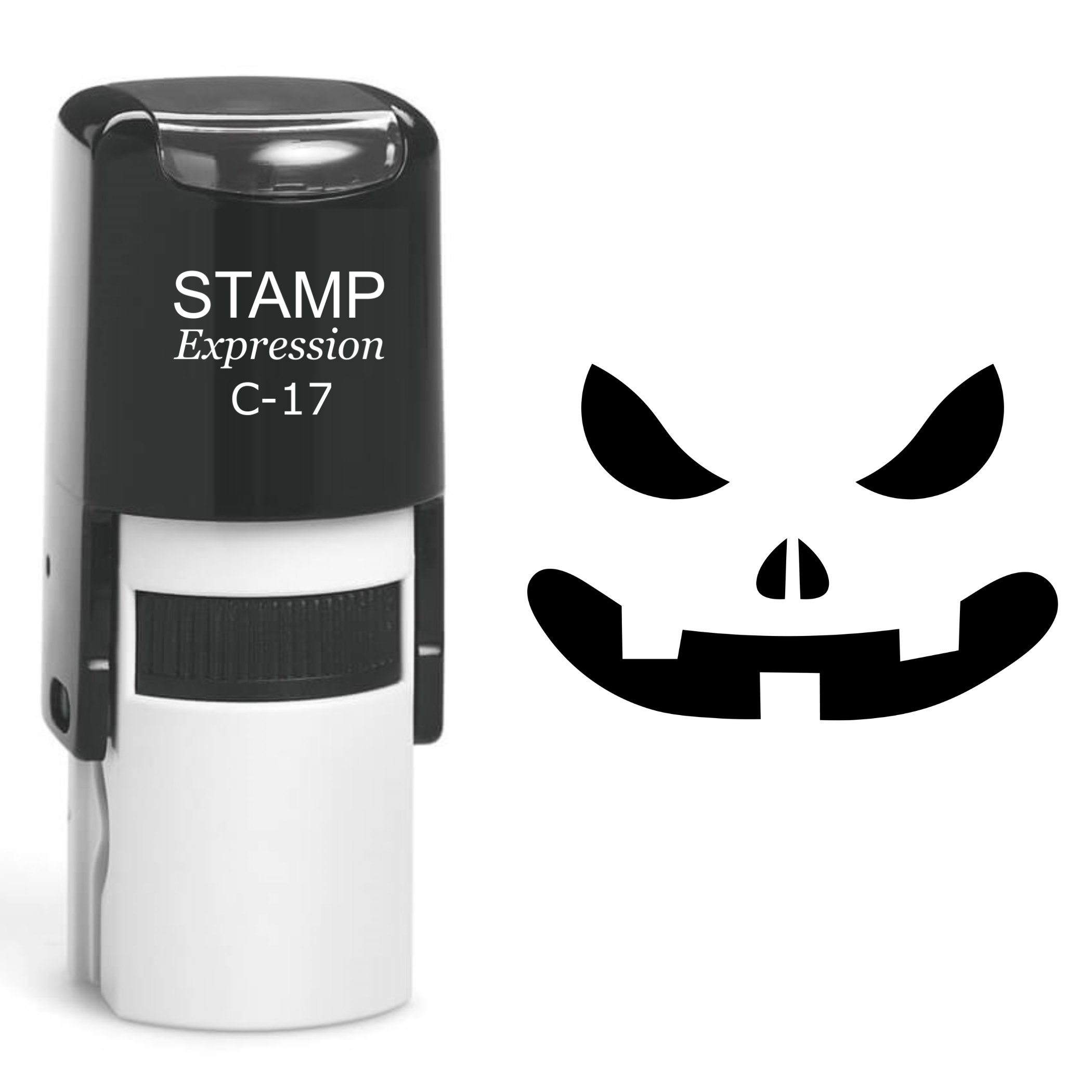 Pumpkin Faces Halloween Self Inking Rubber Stamp (SH-60817)