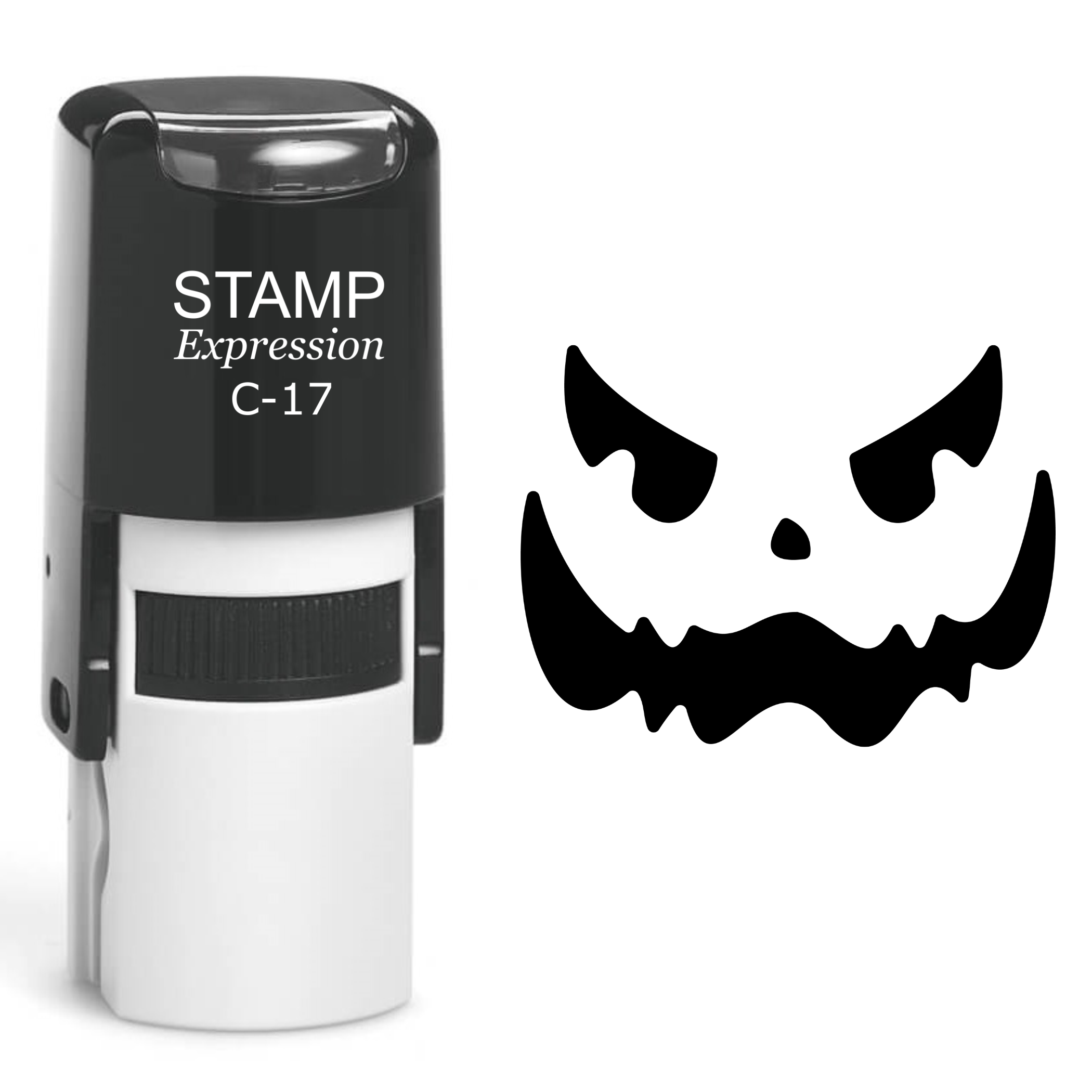 Pumpkin Faces Halloween Self Inking Rubber Stamp (SH-60900)
