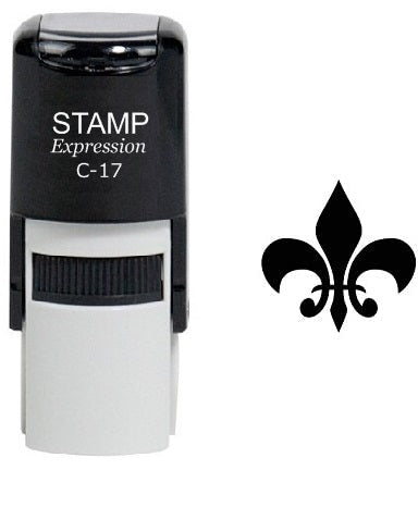 Fleur De Lis Self Inking Rubber Stamp (SH-6087)