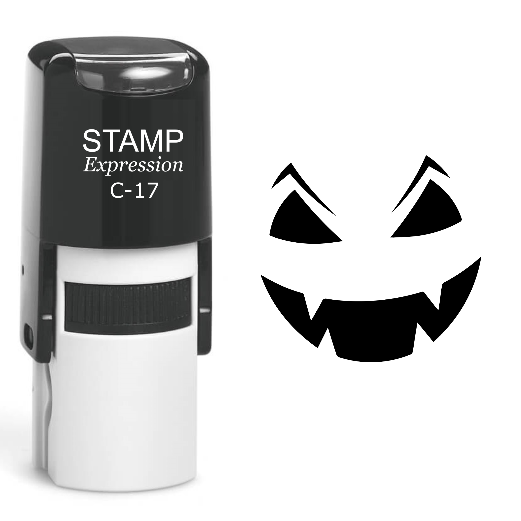 Pumpkin Faces Halloween Self Inking Rubber Stamp (SH-60926)
