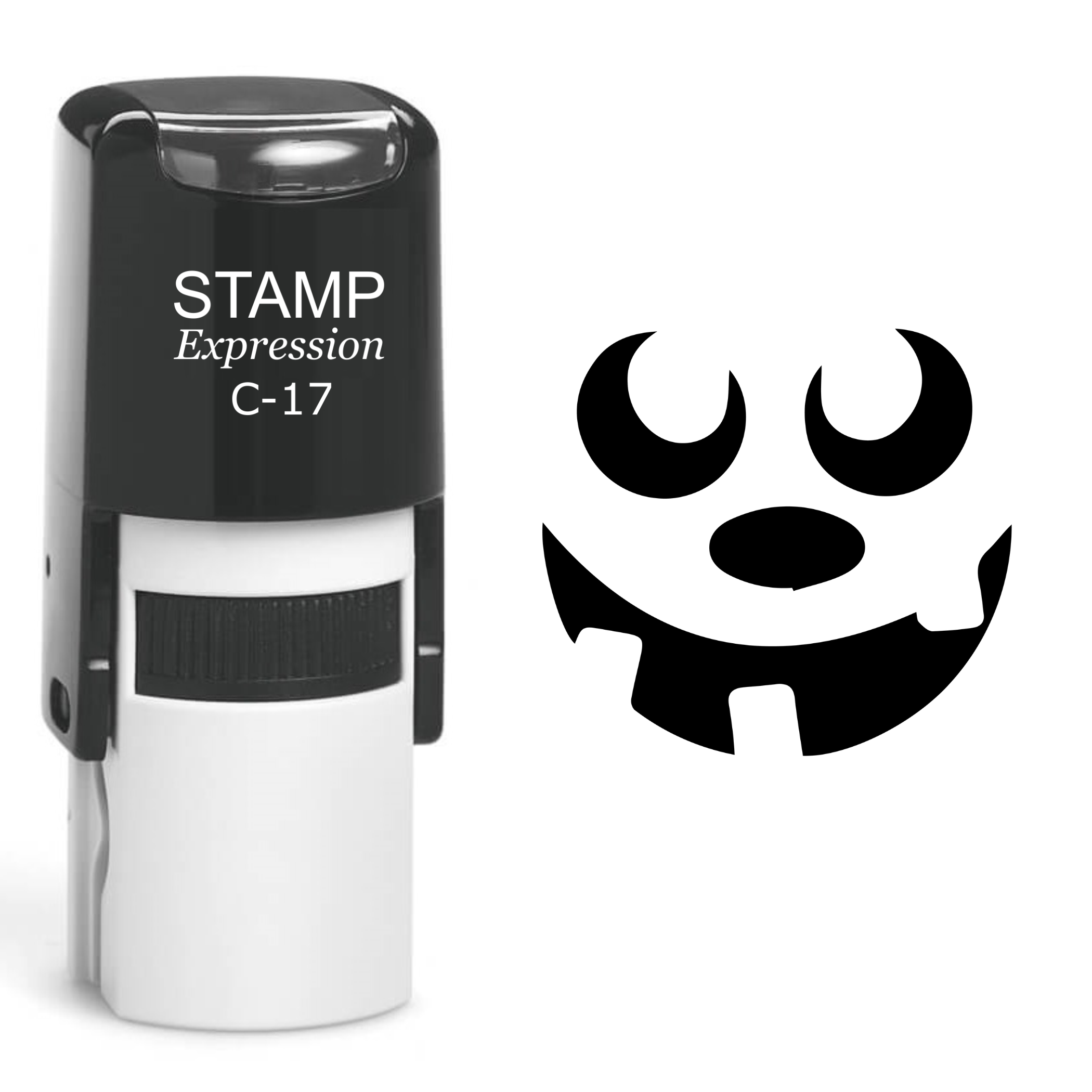Pumpkin Faces Halloween Self Inking Rubber Stamp (SH-60929)