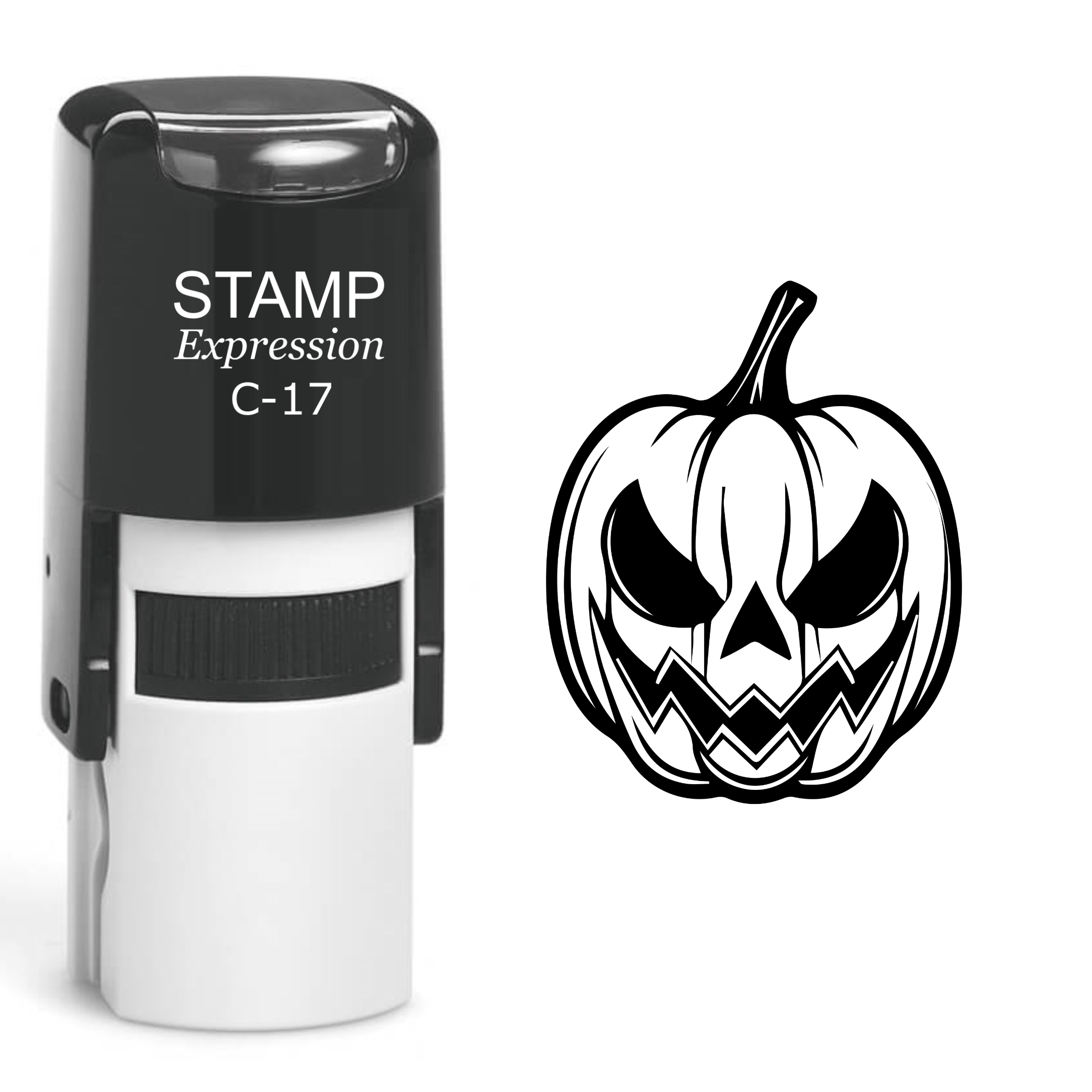 Jack-o'-Lantern Halloween Pumpkin Self Inking Rubber Stamp (SH-60932)
