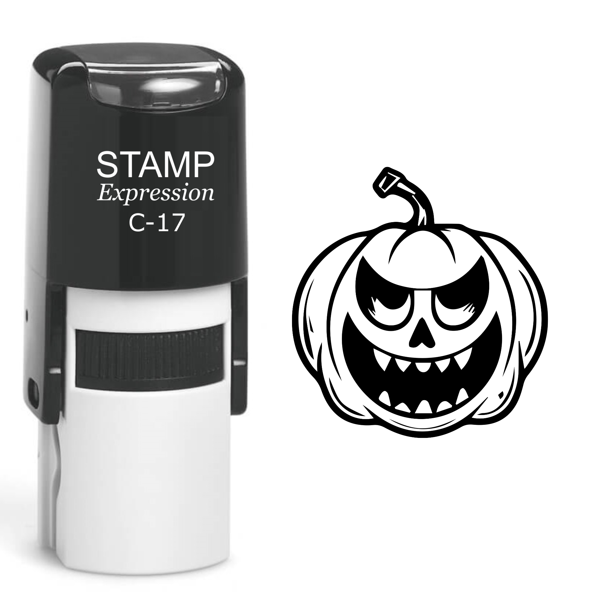Jack-o'-Lantern Halloween Pumpkin Self Inking Rubber Stamp (SH-60934)