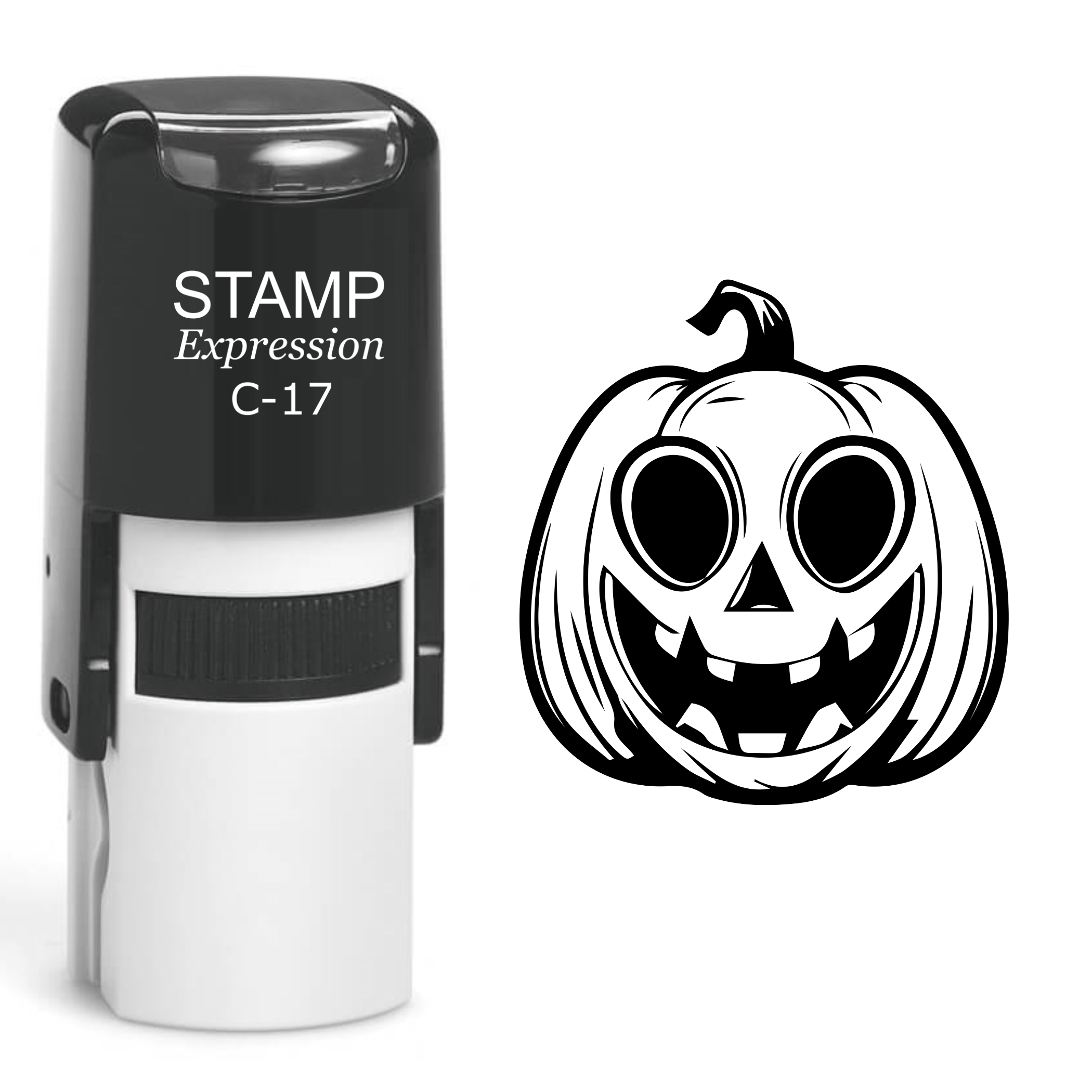 Jack-o'-Lantern Halloween Pumpkin Self Inking Rubber Stamp (SH-60936)