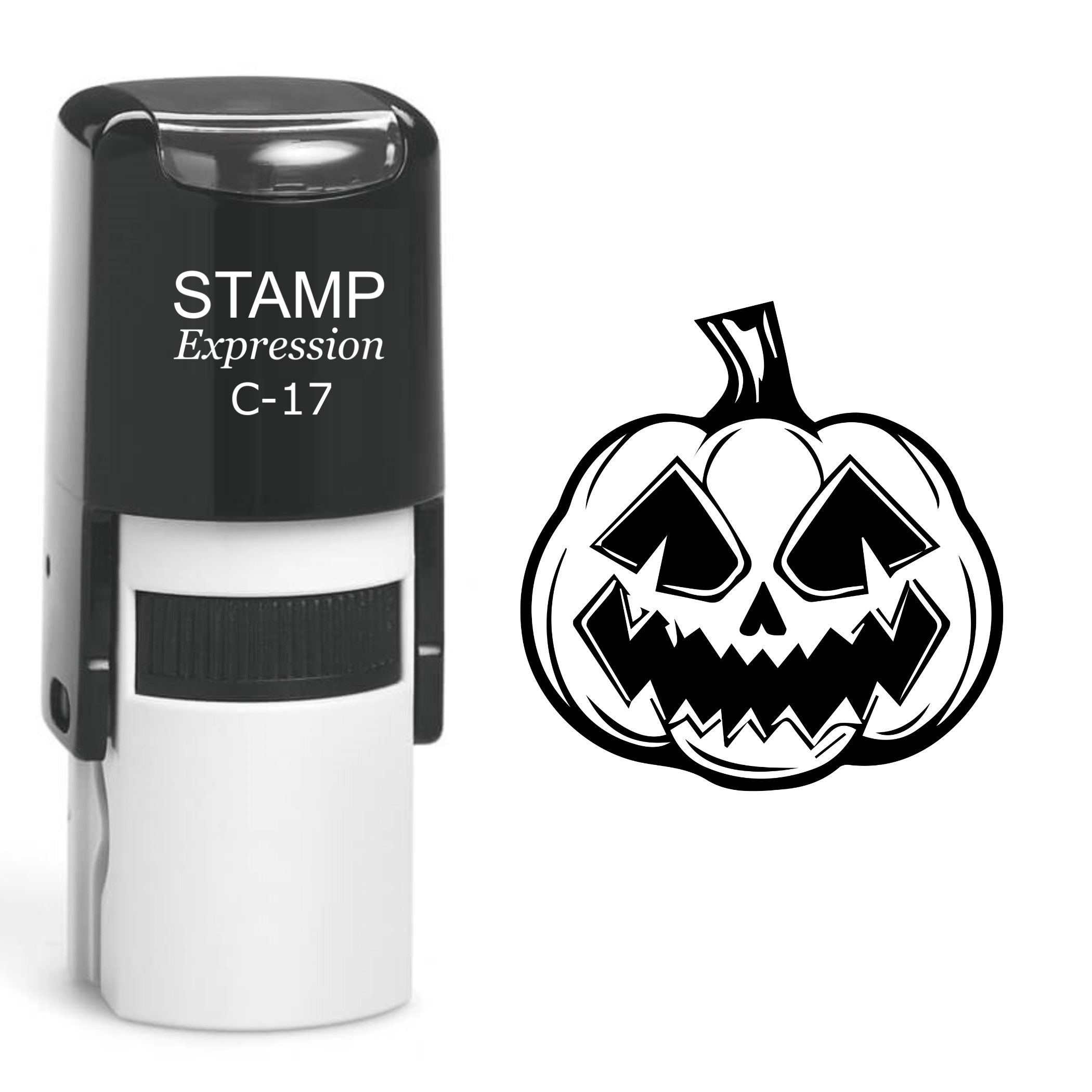Jack-o'-Lantern Halloween Pumpkin Self Inking Rubber Stamp (SH-60939)