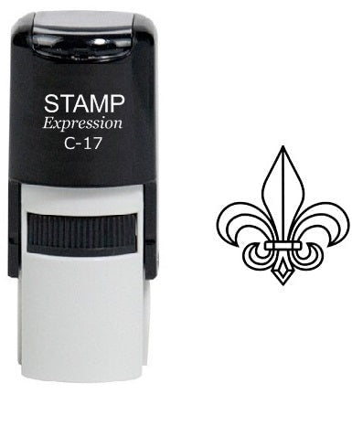 Fleur De LIs Outline Self Inking Rubber Stamp (SH-6094)