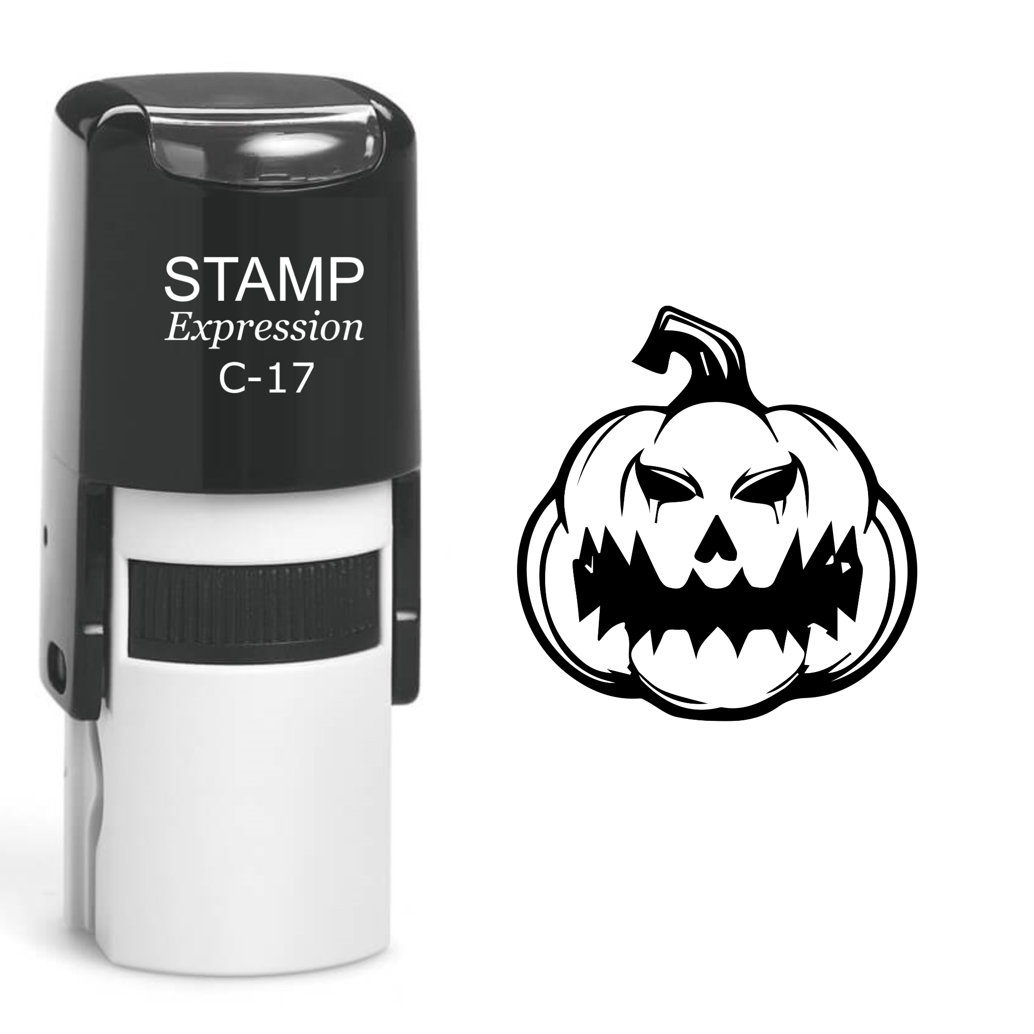 Jack-o'-Lantern Halloween Pumpkin Self Inking Rubber Stamp (SH-60941)